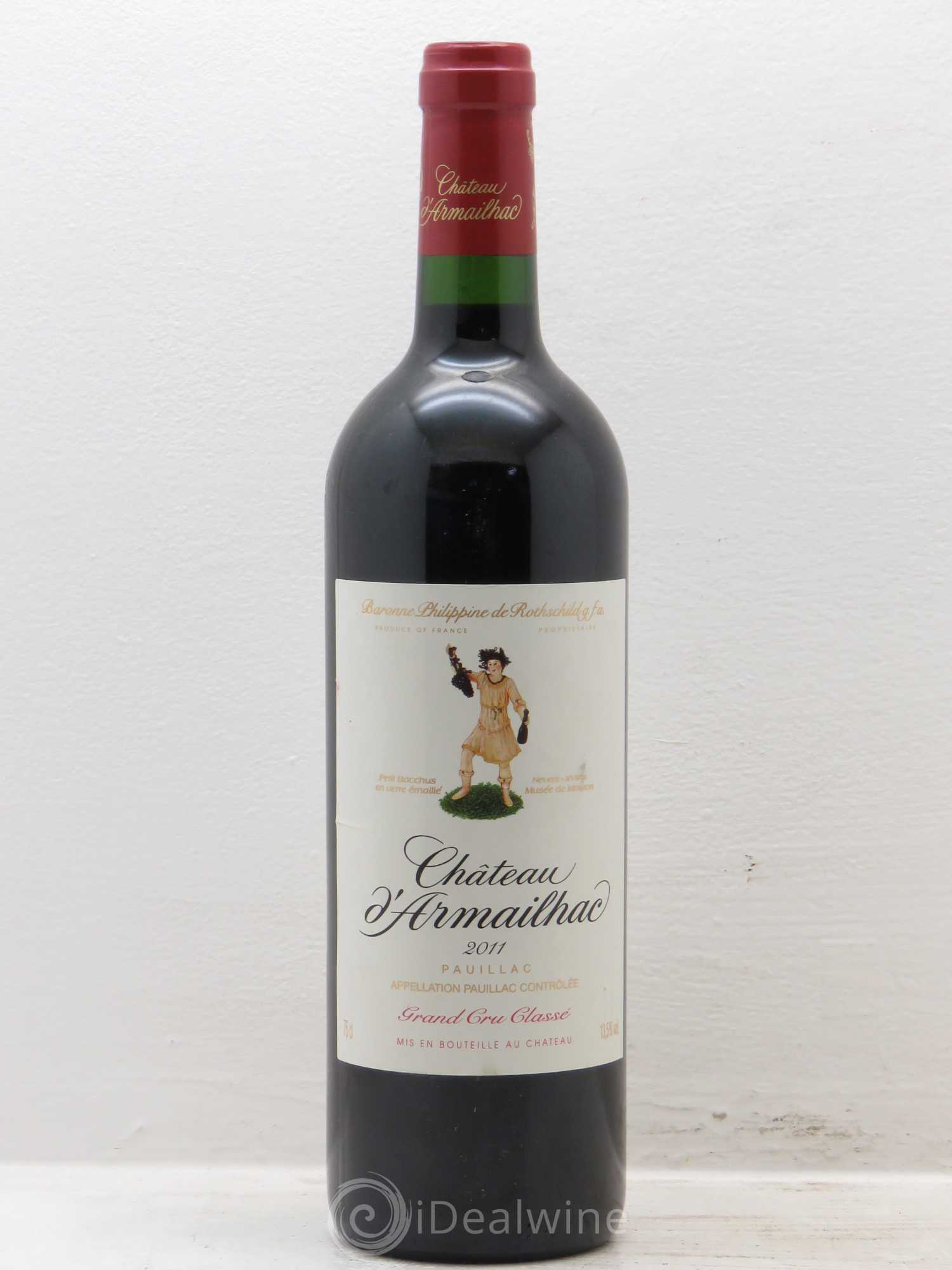 Château d' Armailhac - Mouton Baron(ne) Philippe 5ème Grand Cru Classé 2011 - Lot de 1 bouteille - 0