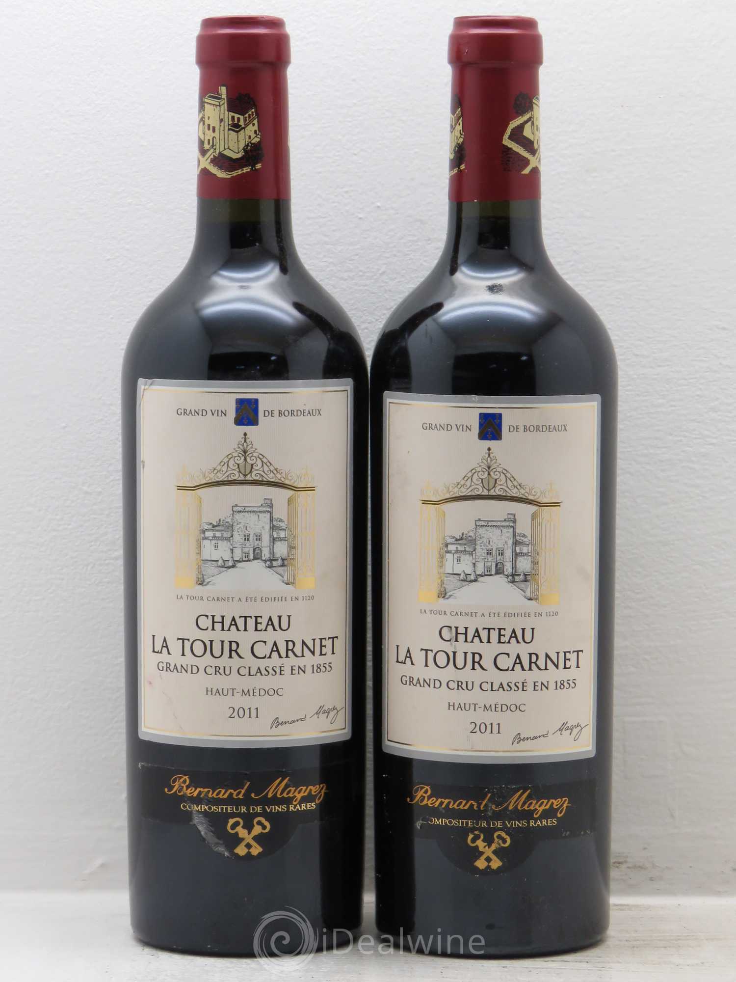 Château la Tour Carnet 4ème Grand Cru Classé 2011 - Lot de 2 bouteilles - 0