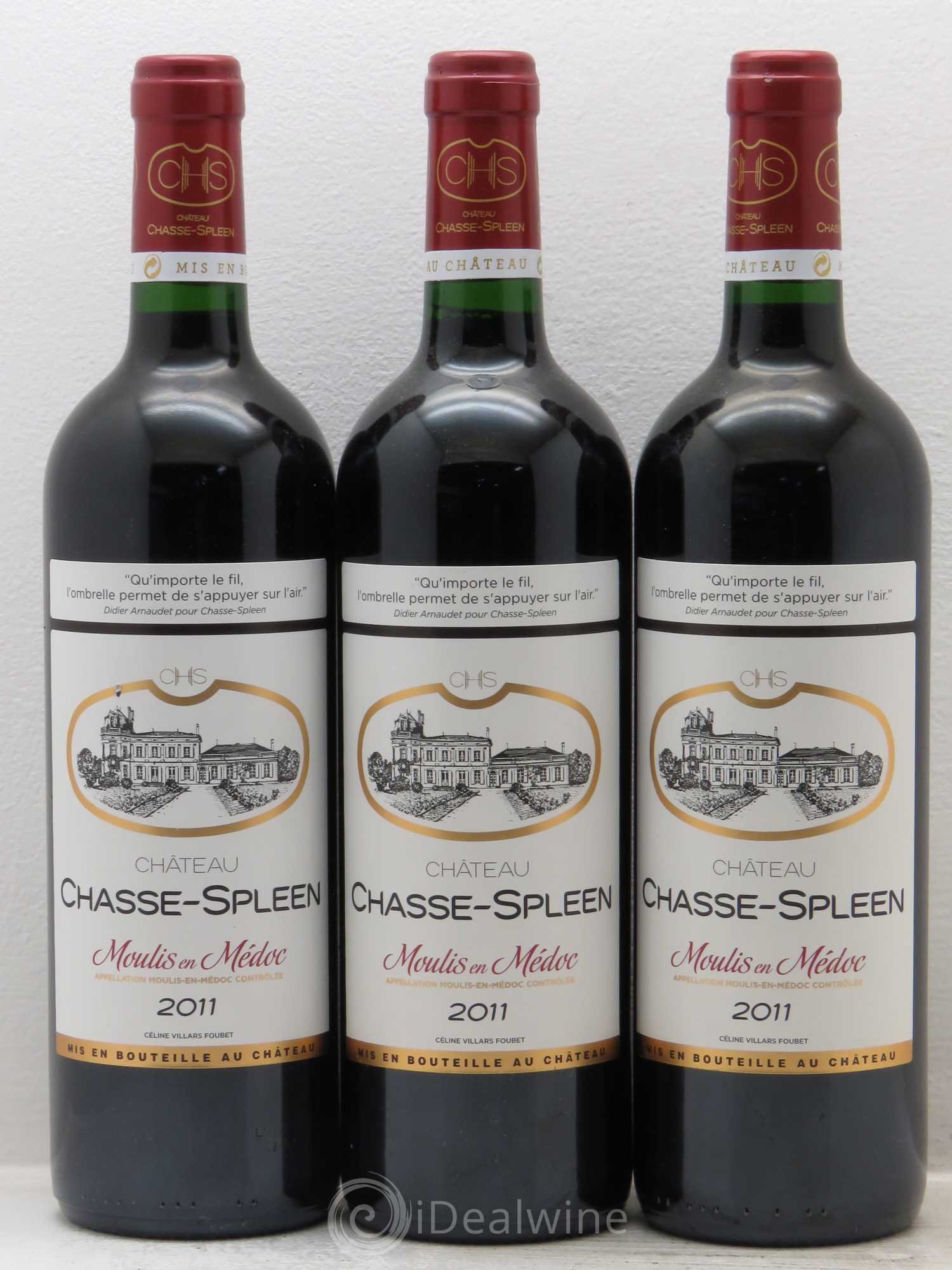 Château Chasse Spleen 2011 - Lot de 3 bouteilles - 0