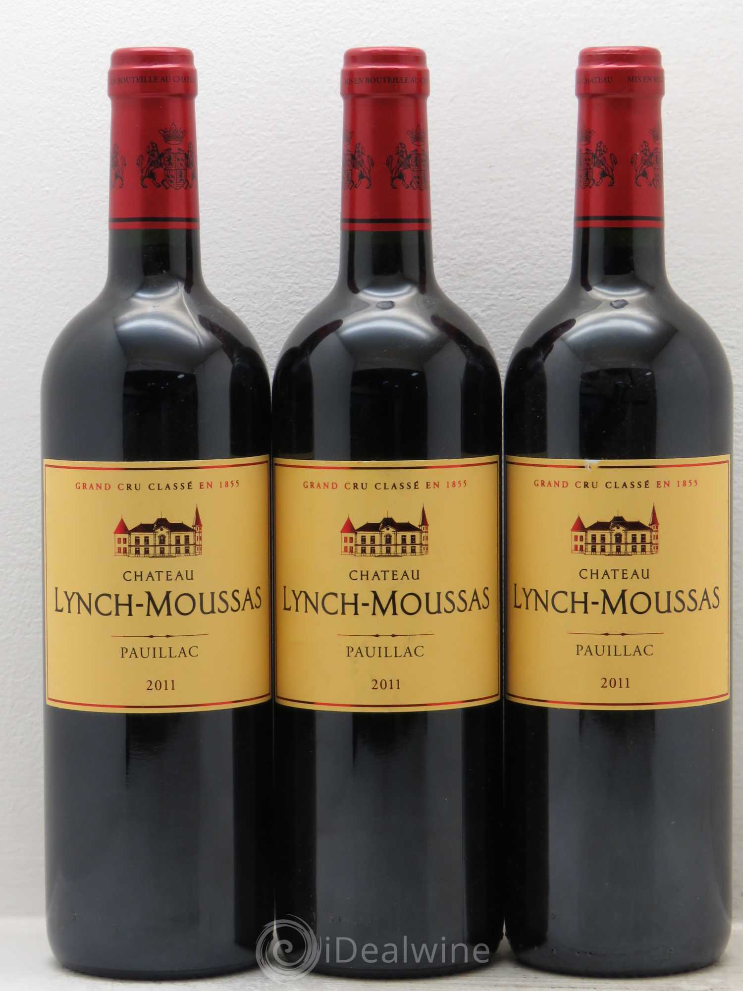 Château Lynch Moussas 5ème Grand Cru Classé 2011 - Lot de 3 bouteilles - 0