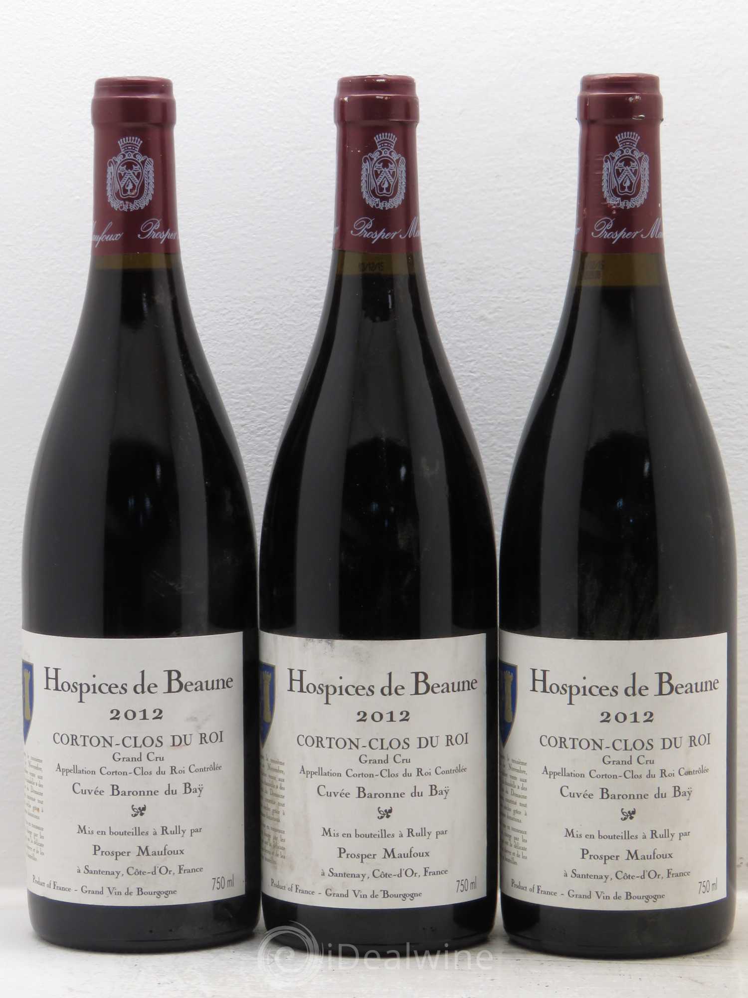 Corton Grand Cru Cuvée Baronne du Baÿ – Nég. Prosper Maufoux 2012 - Posten von 3 Flaschen - 0