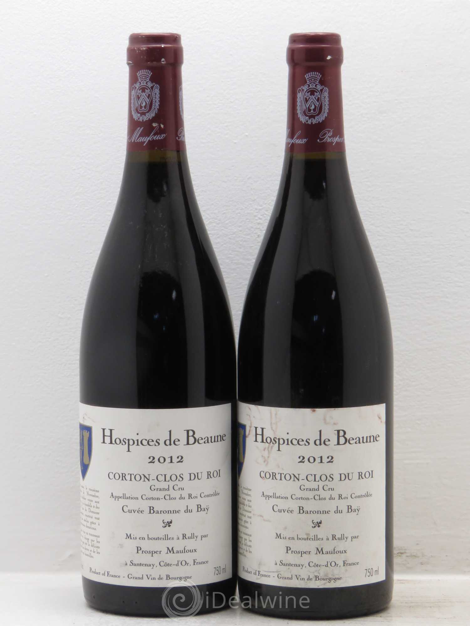 Corton Grand Cru Cuvée Baronne du Baÿ - Nég. Prosper Maufoux 2012 - Posten von 2 Flaschen - 0