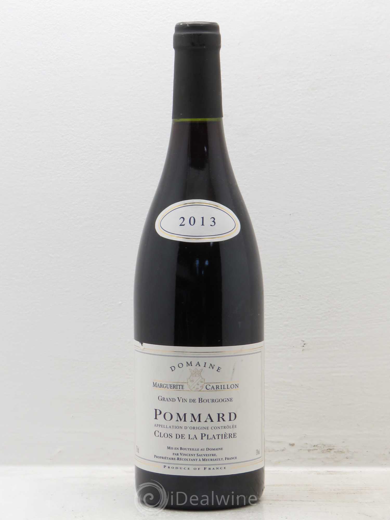 Pommard clos de la platière marguerite Carillon 2013 - Posten von 6 Flaschen - 0