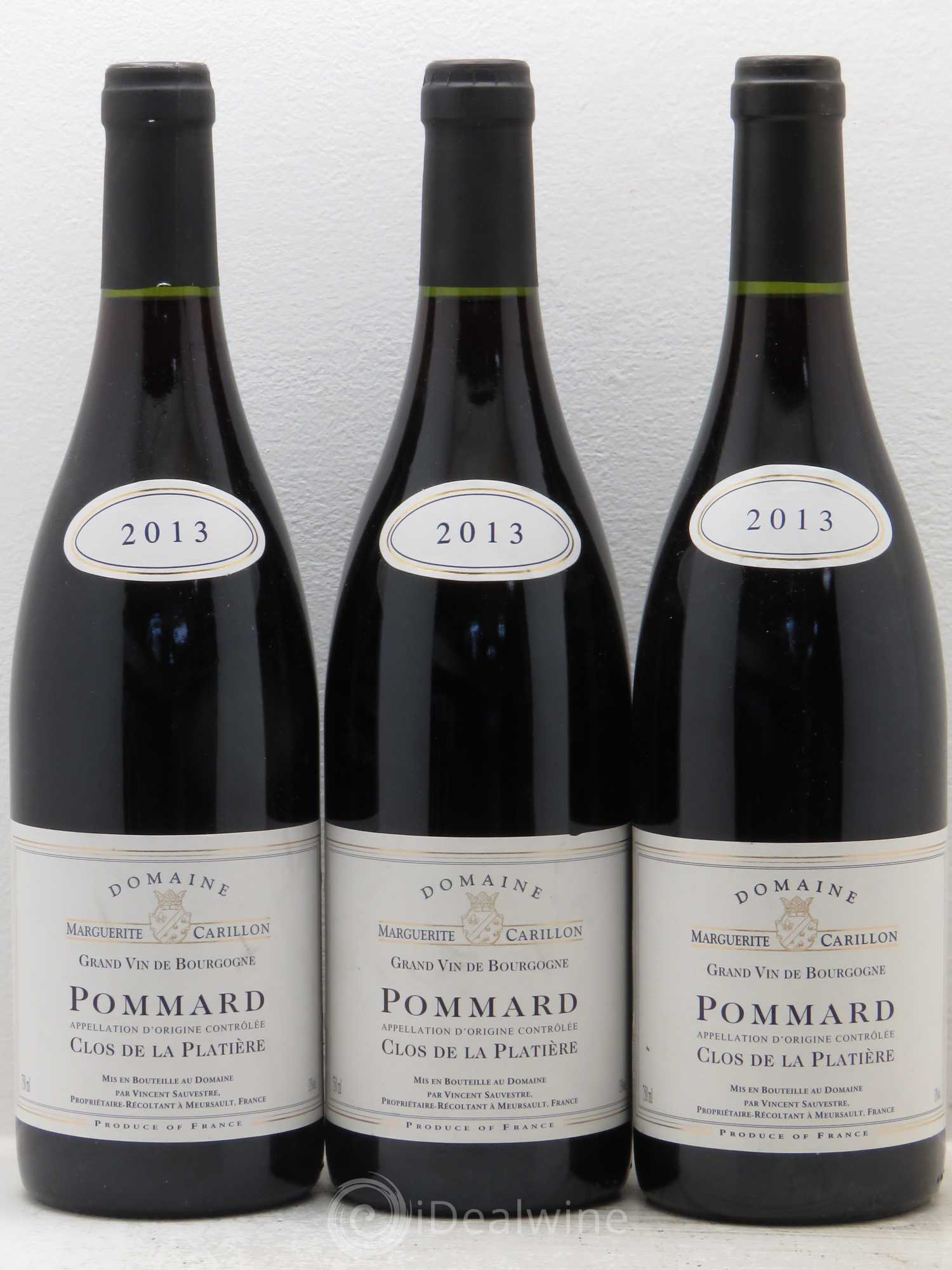 Pommard clos de la platière marguerite Carillon 2013 - Posten von 3 Flaschen - 0
