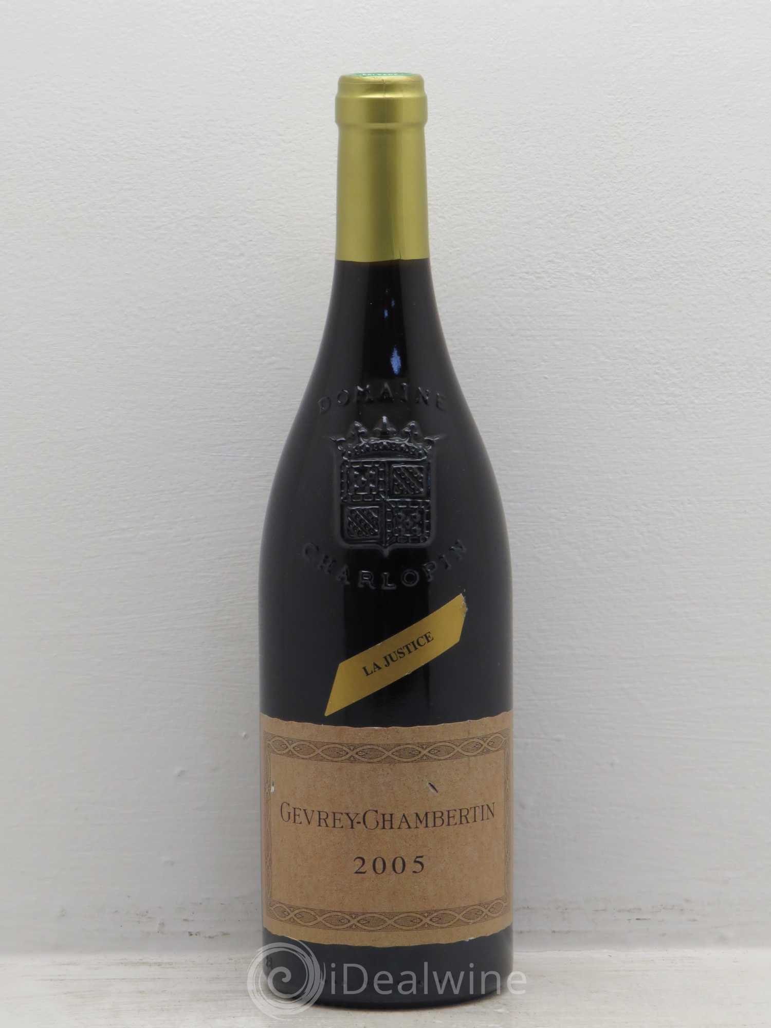 Gevrey-Chambertin La justice Parizot charlopin 2005 - Posten von 1 Flasche - 0