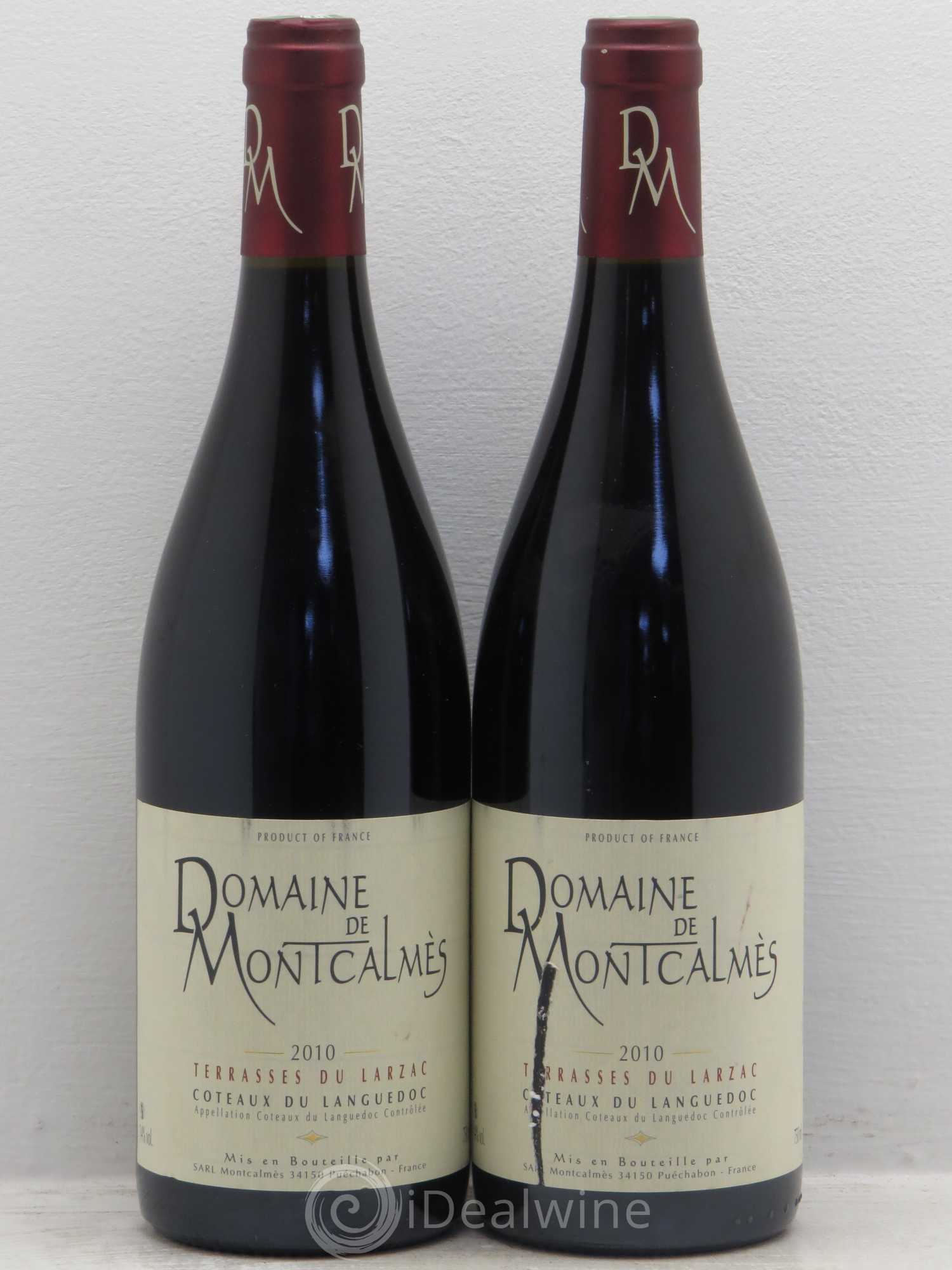 Terrasses du Larzac Domaine de Montcalmès Frédéric Pourtalié 2010 - Lot de 2 bouteilles - 0