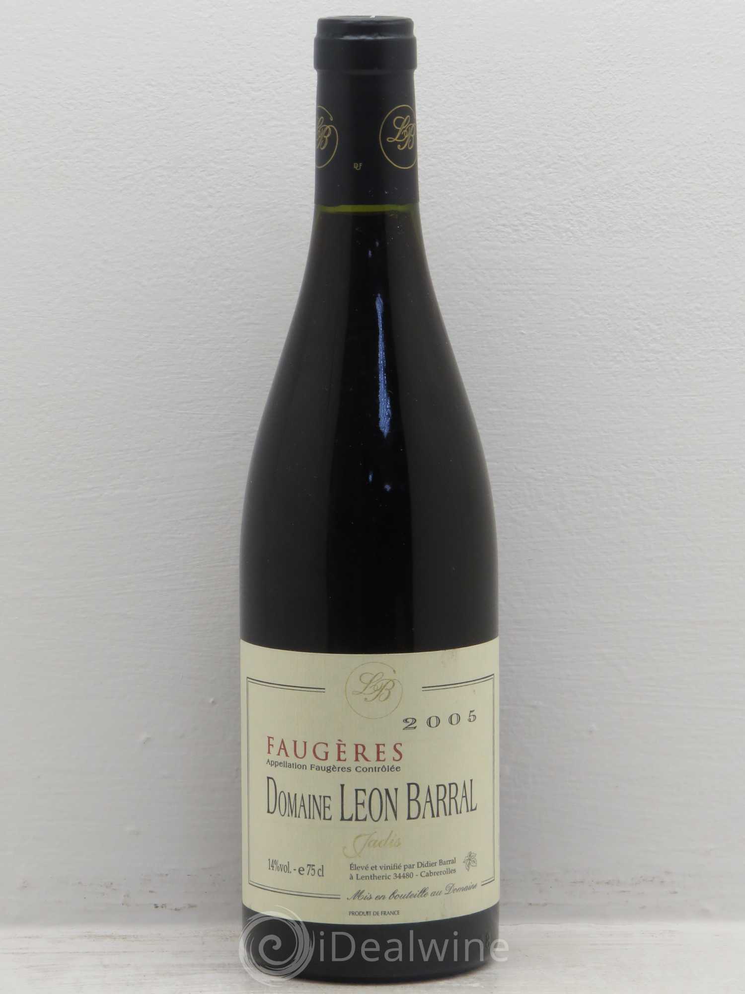 Faugères Jadis Domaine Léon Barral 2005 - Lot de 1 bouteille - 0