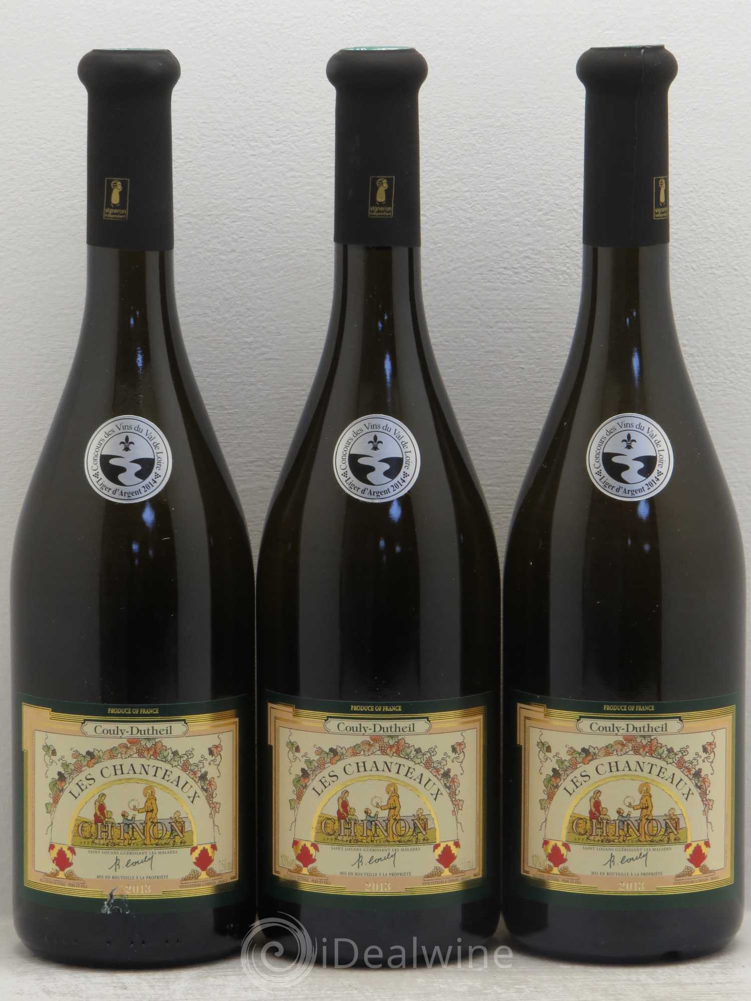 Chinon les chanteaux Couly Dutheil 2013 - Posten von 3 Flaschen - 0