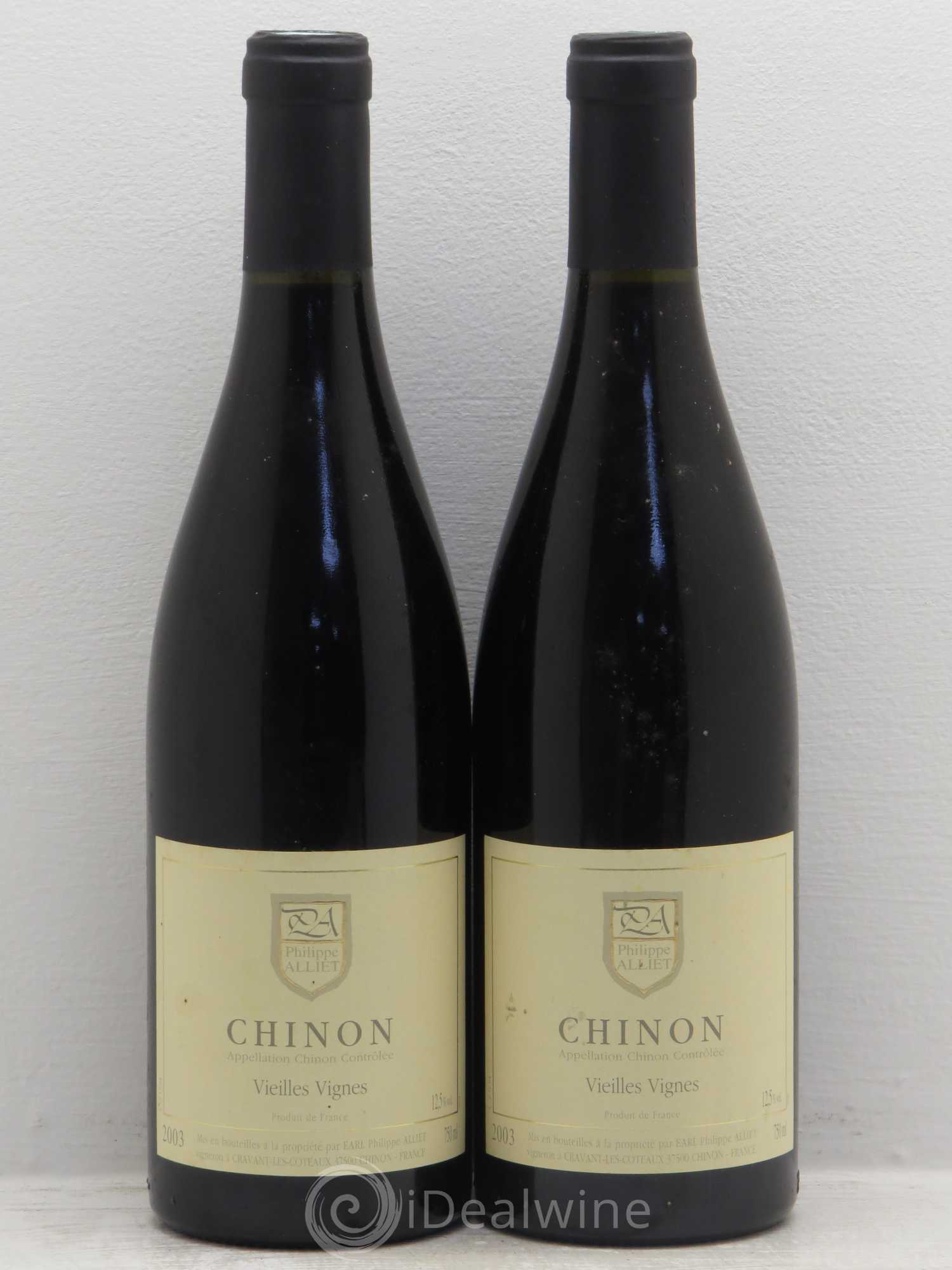 Chinon Vieilles Vignes Philippe Alliet 2003 - Lot de 2 bouteilles - 0