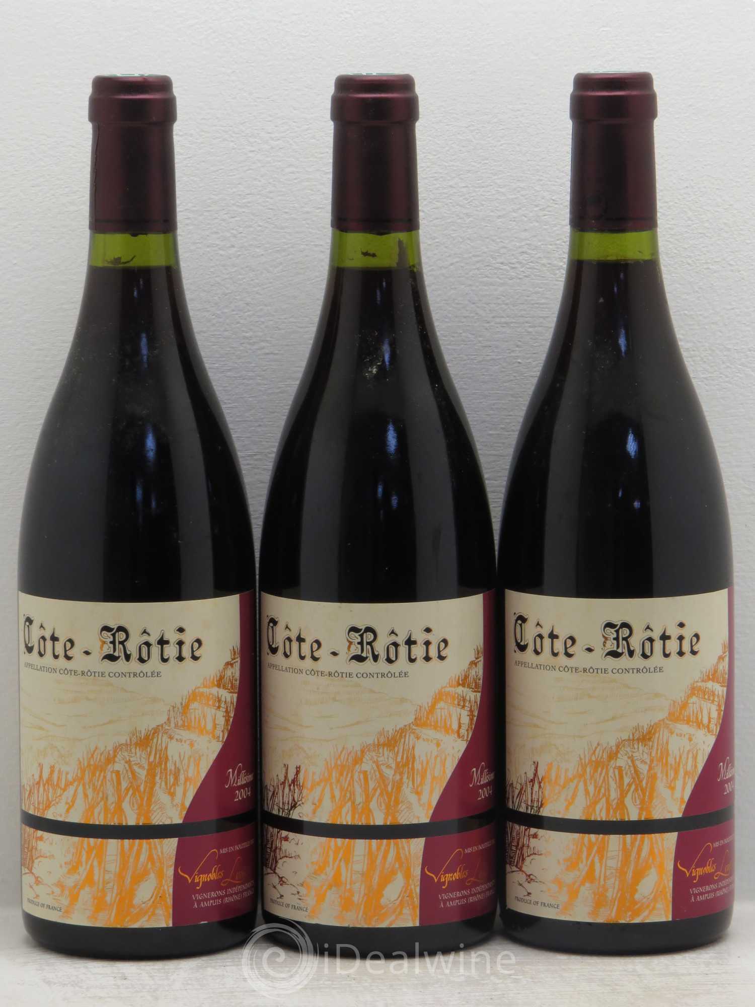 Côte-Rôtie domaine levet 2004 - Posten von 3 Flaschen - 0