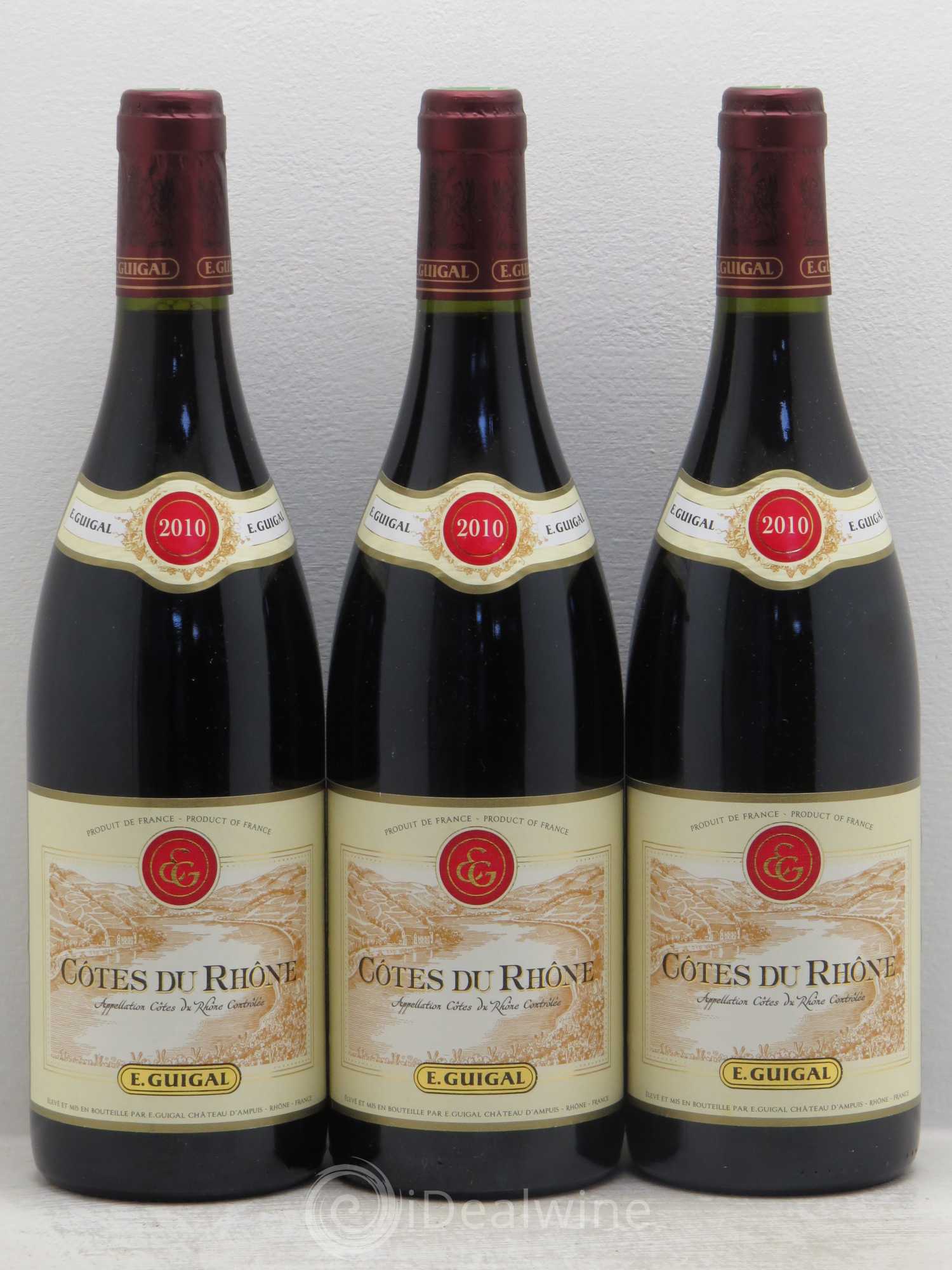 Côtes-du-Rhône Guigal 2010 - Lot de 3 bouteilles - 0