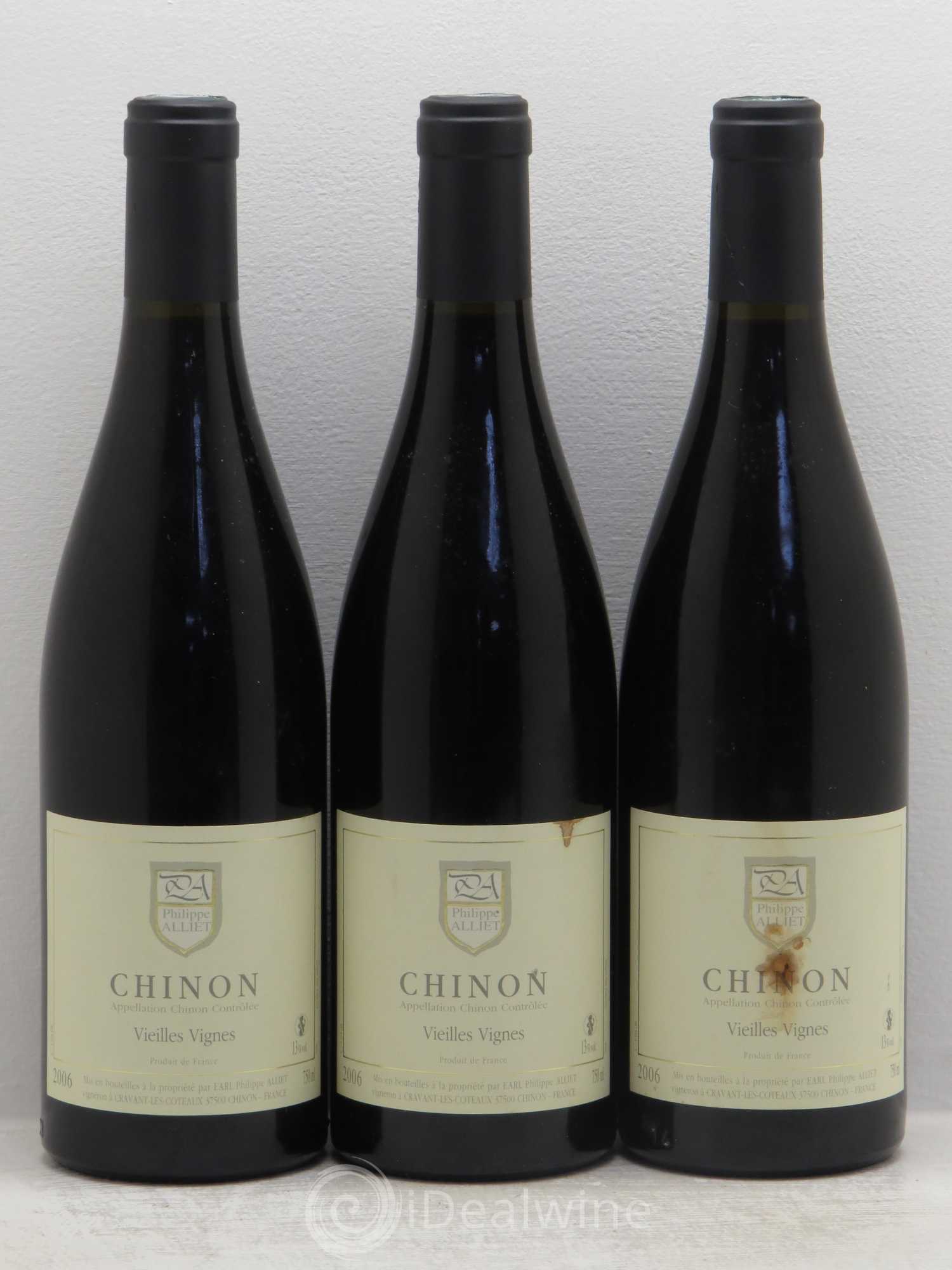 Chinon Vieilles Vignes Philippe Alliet 2006 - Lot de 3 bouteilles - 0