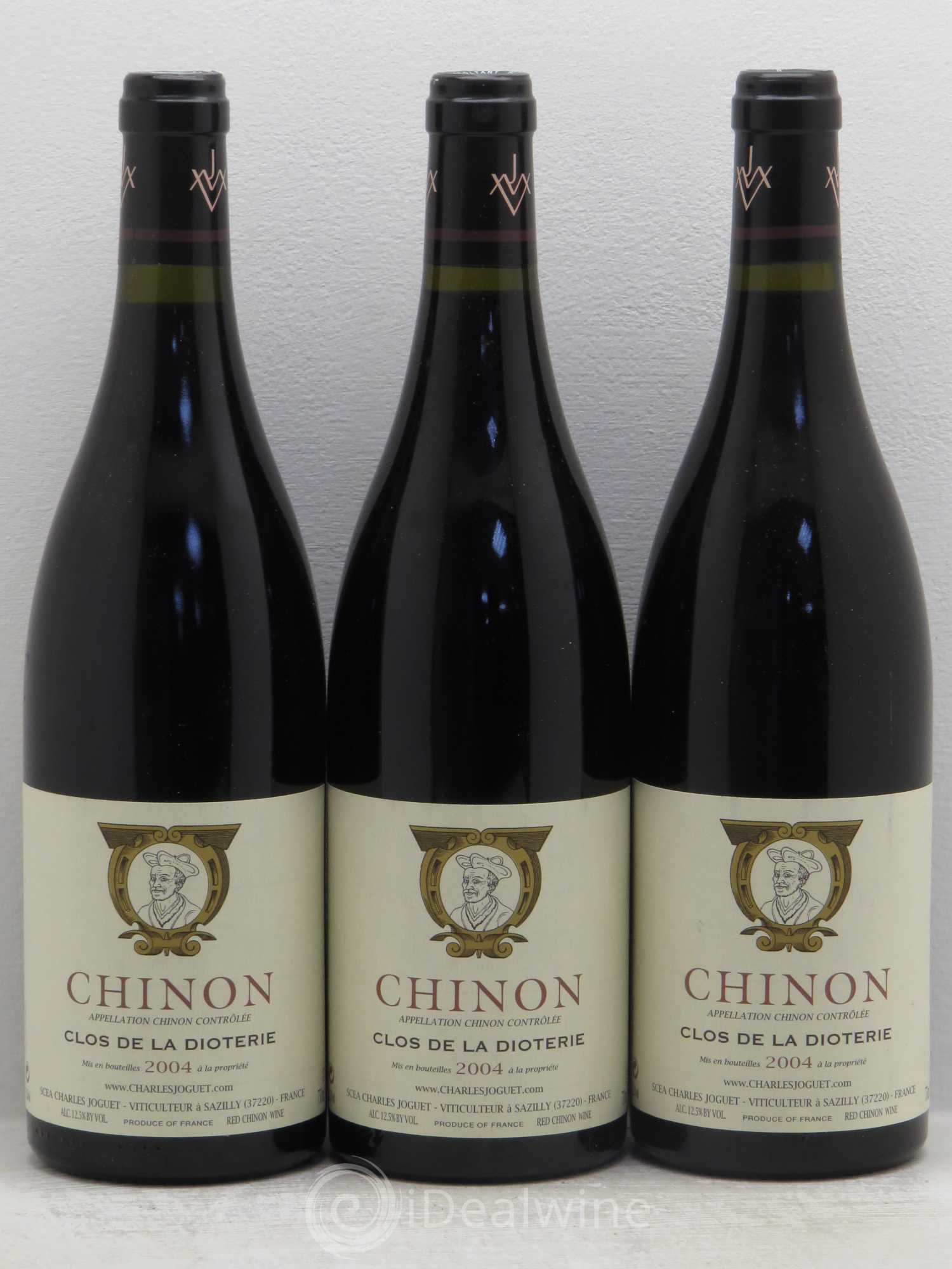 Chinon Clos de La Dioterie Charles Joguet 2004 - Lot de 3 bouteilles - 0