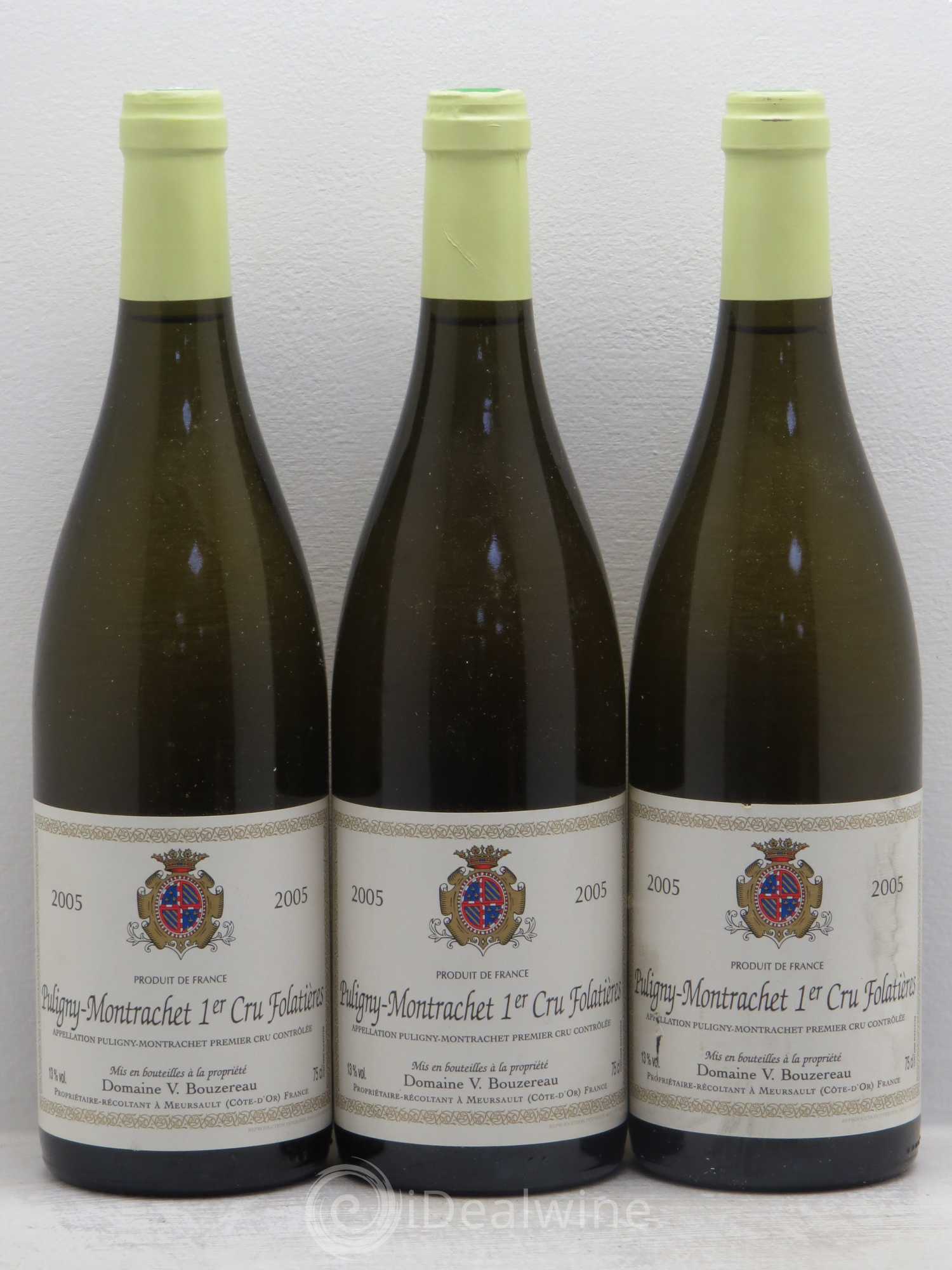 Puligny-Montrachet 1er Cru Vincent Bouzereau 2005 - Posten von 3 Flaschen - 0