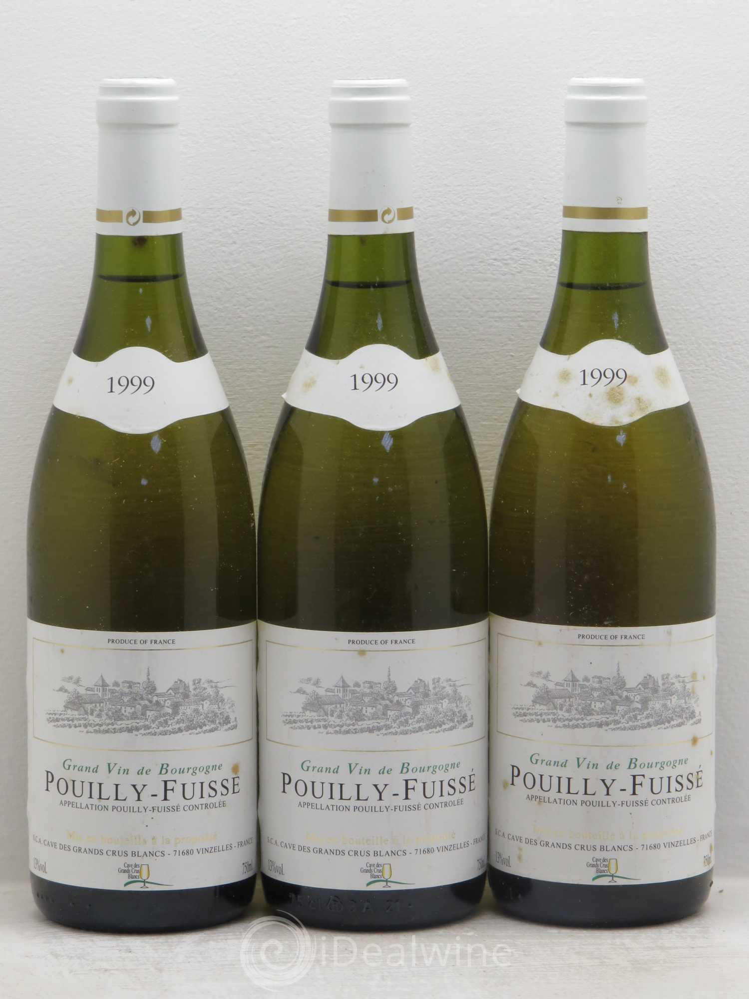 Pouilly-Fuissé cave des grands crus blancs 1999 - Posten von 3 Flaschen - 0