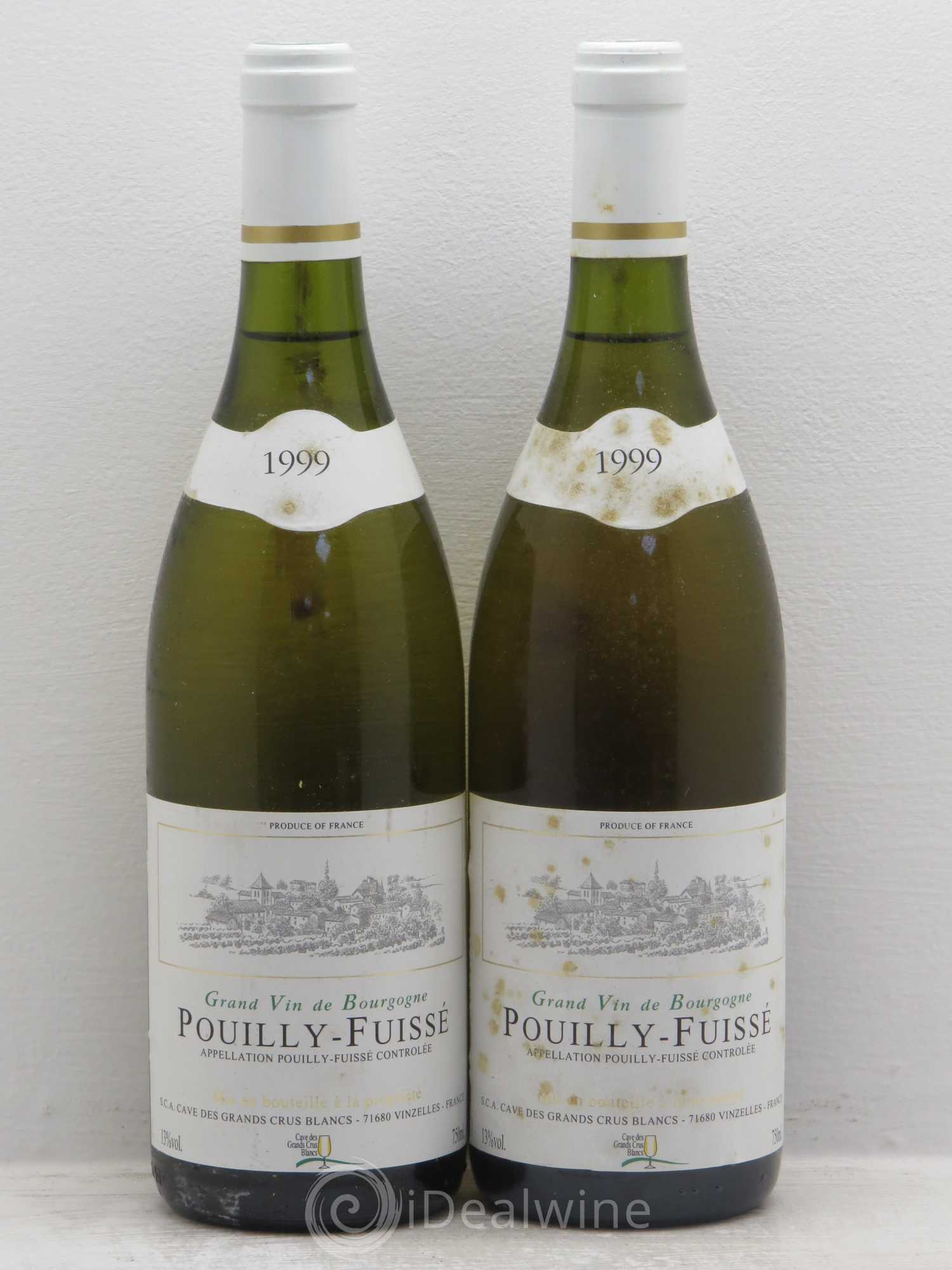 Pouilly-Fuissé cave des grands crus blancs 1999 - Posten von 2 Flaschen - 0