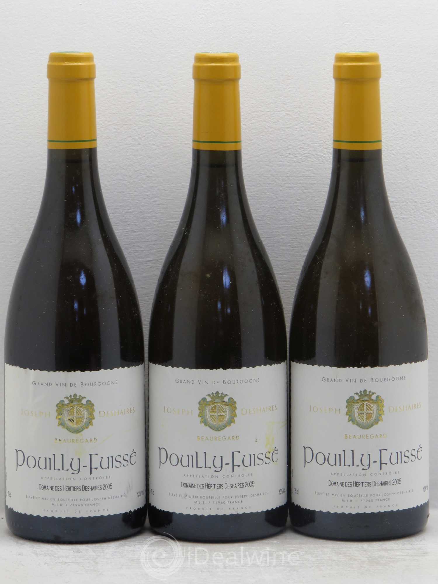 Pouilly-Fuissé Beauregard Joseph Deshaires 2005 - Posten von 3 Flaschen - 0