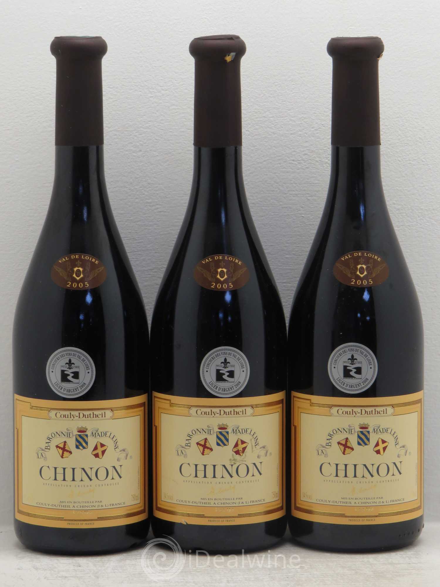 Chinon baronnie madeleine 2005 - Posten von 3 Flaschen - 0
