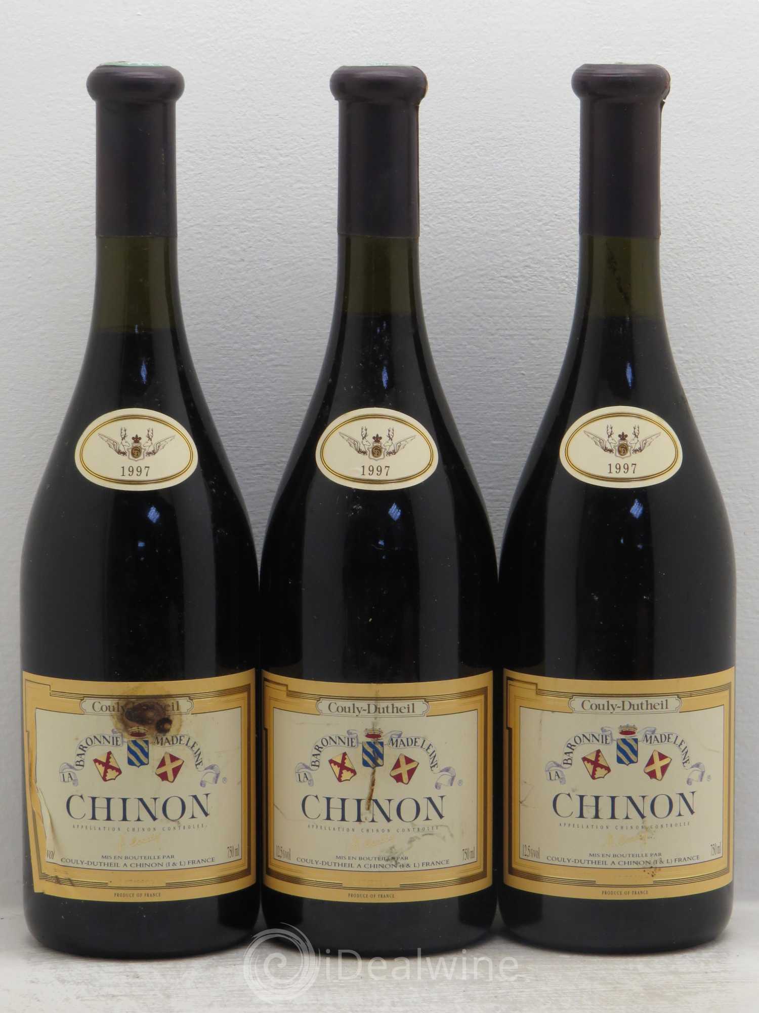 Chinon baronnie madeleine 1997 - Posten von 3 Flaschen - 0