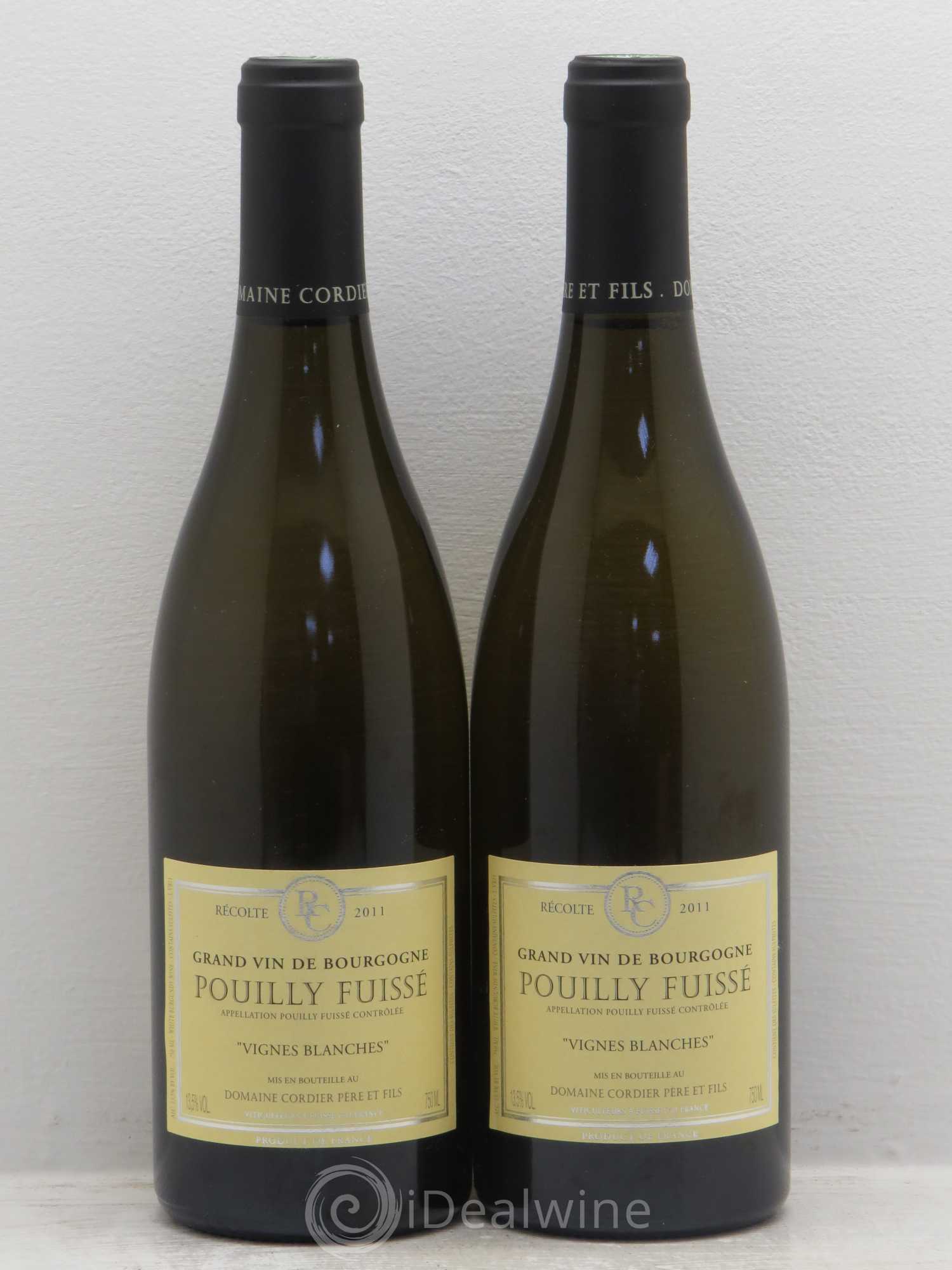 Pouilly-Fuissé les vignes blanches domaine cordier 2011 - Posten von 2 Flaschen - 0