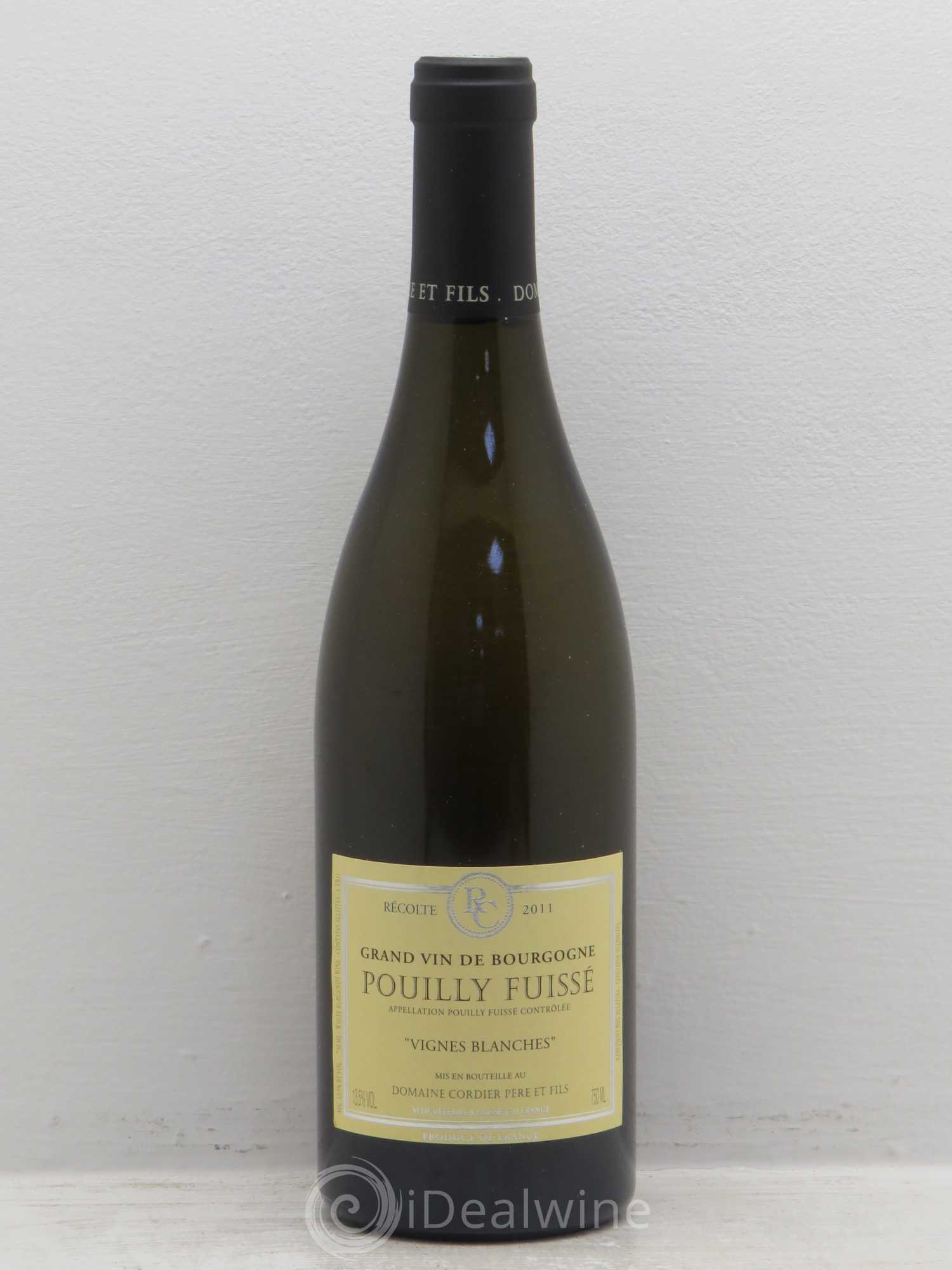Pouilly-Fuissé les vignes blanches domaine cordier 2011 - Posten von 6 Flaschen - 0
