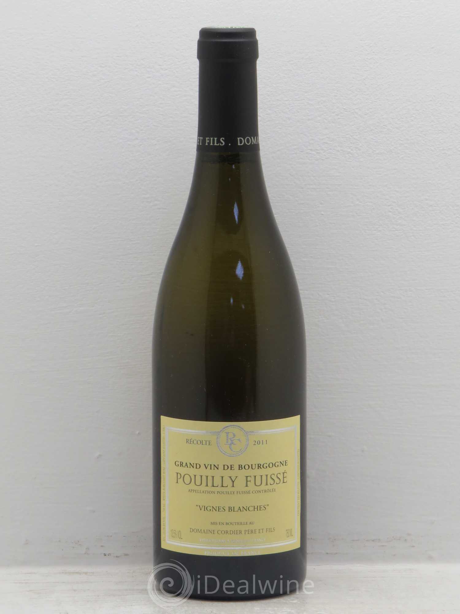 Pouilly-Fuissé les vignes blanches domaine cordier 2011 - Posten von 6 Flaschen - 0