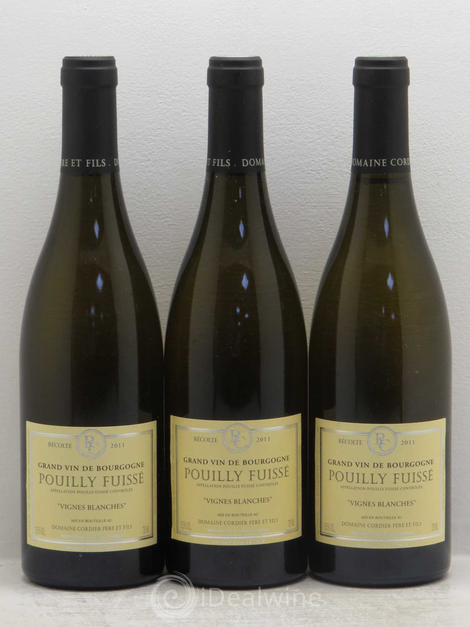 Pouilly-Fuissé les vignes blanches domaine cordier 2011 - Posten von 3 Flaschen - 0