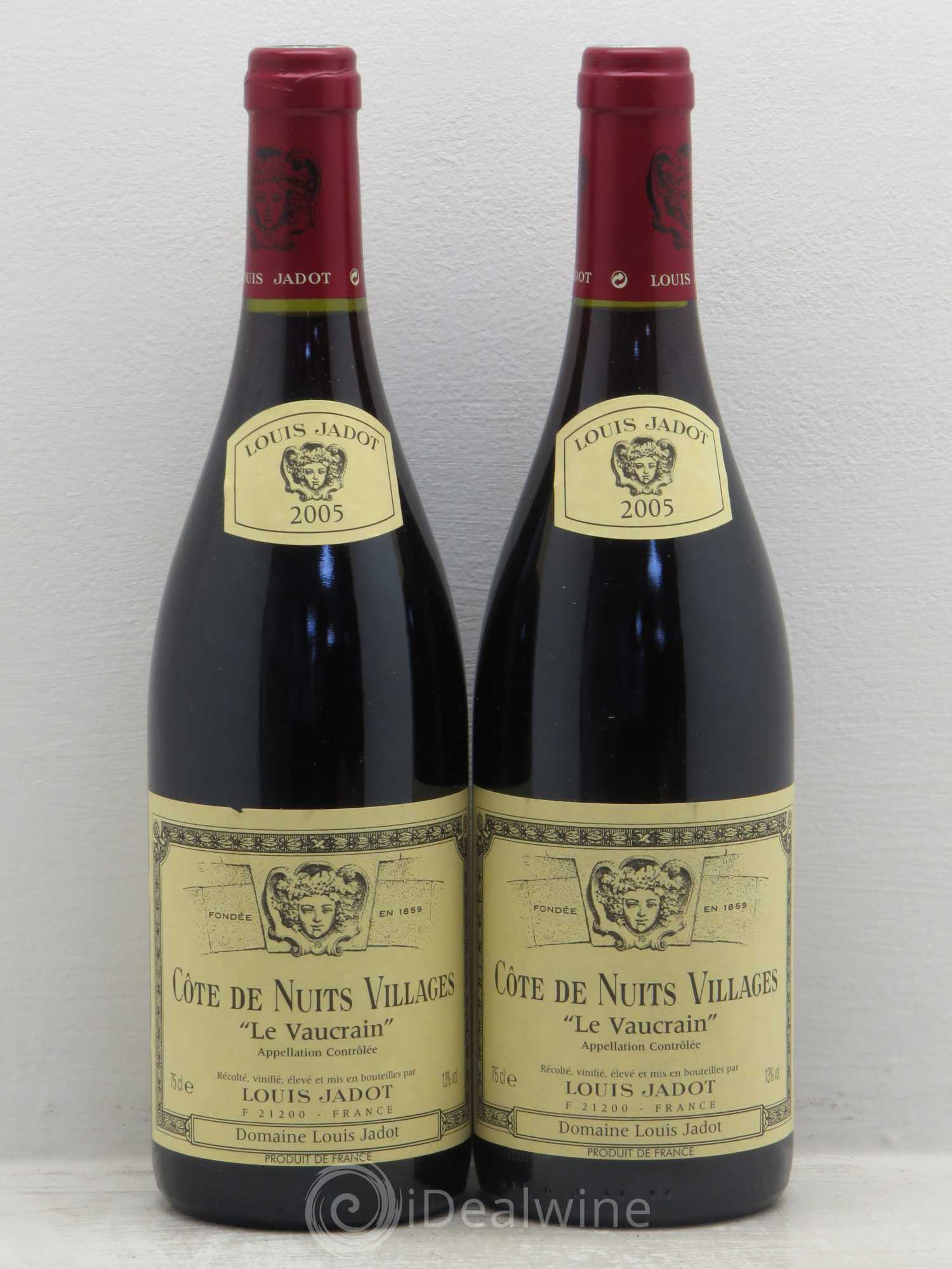 Côte de Nuits-Villages le vaucrain jadot 2005 - Lot de 2 bouteilles - 0