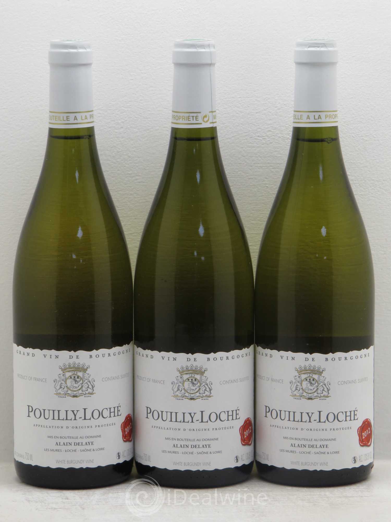Divers pouilly loché alain delaye 2012 - Posten von 3 Flaschen - 0
