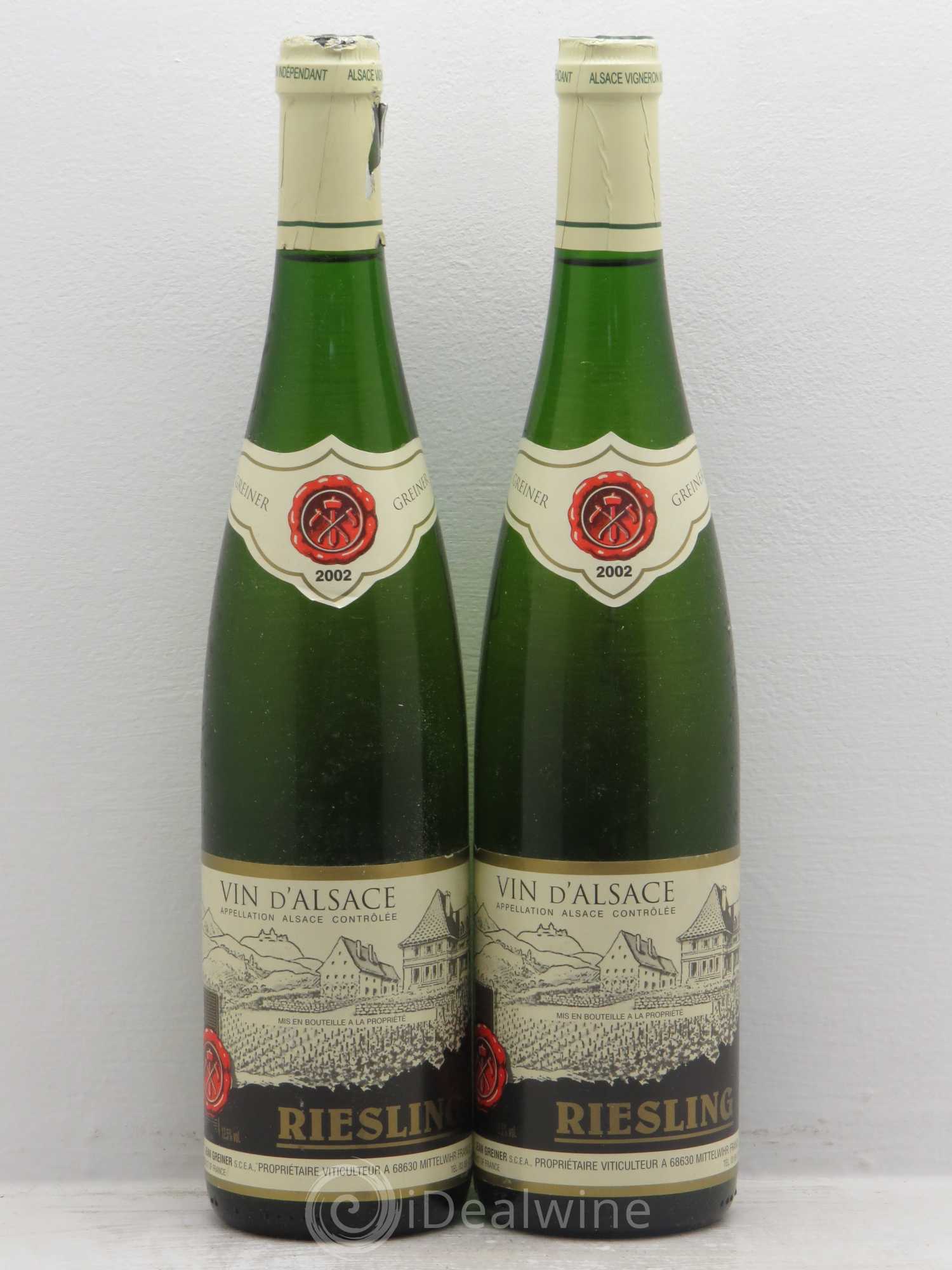 Riesling domaine greiner 2002 - Posten von 2 Flaschen - 0