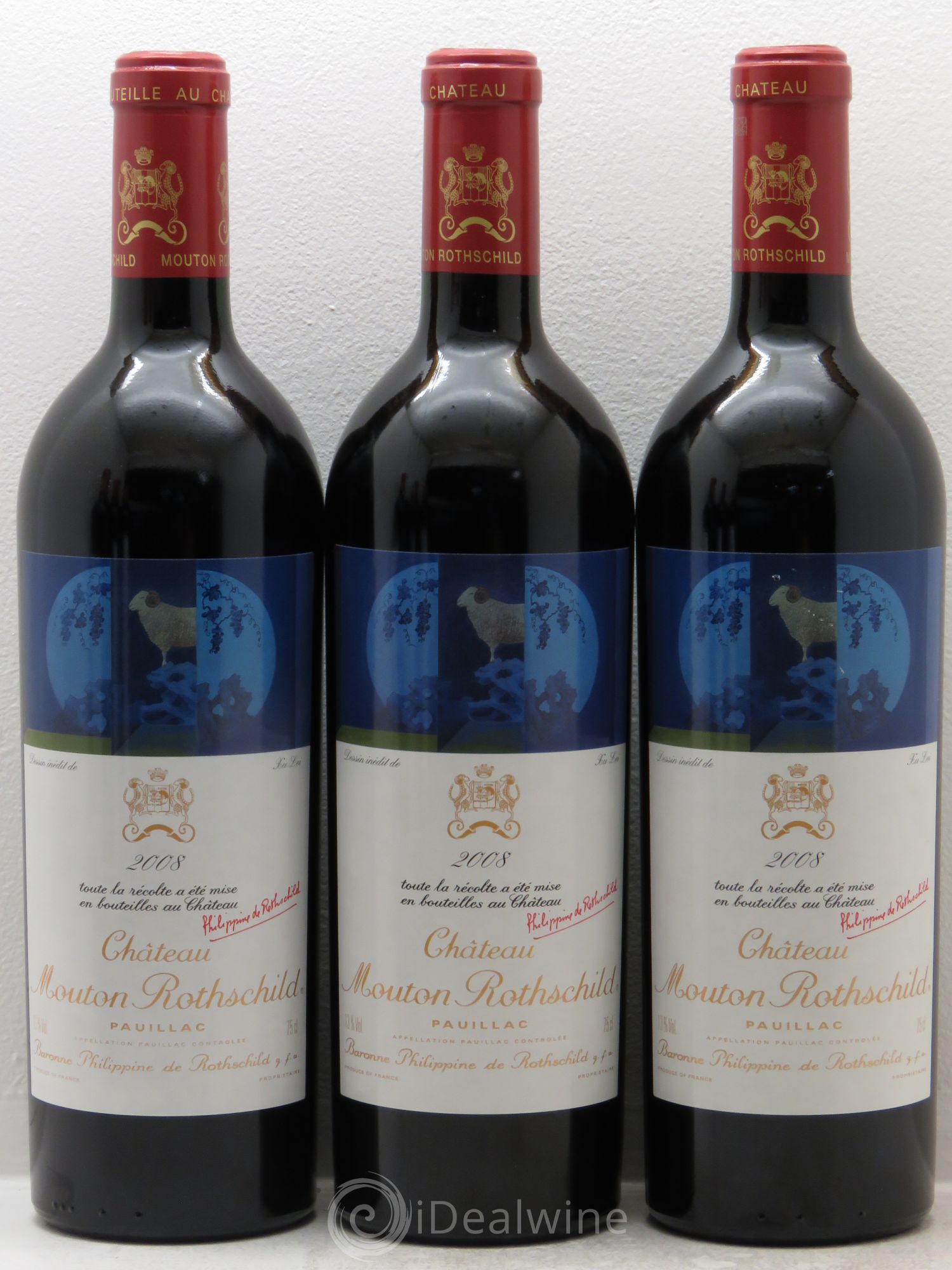 Château Mouton Rothschild 1er Grand Cru Classé 2008 - Lot de 6 bouteilles - 1
