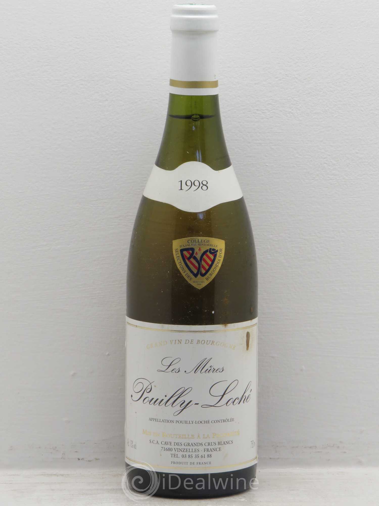 Divers pouilly loché les mures cave des grands crus blancs 1998 - Posten von 1 Flasche - 0