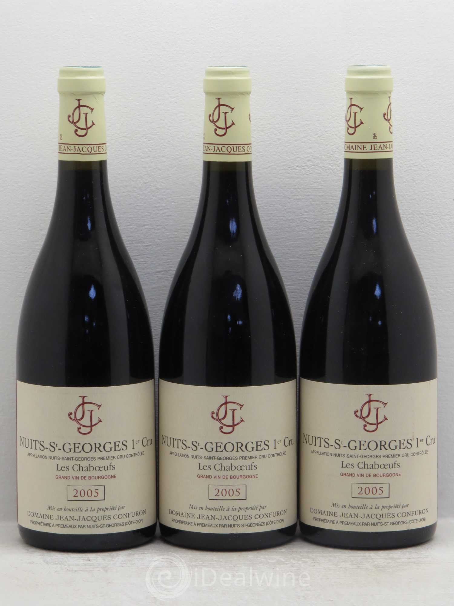 Nuits-Saint-Georges 1er Cru Les Chaboeufs Jean-Jacques Confuron 2005 - Lot de 3 bouteilles - 0