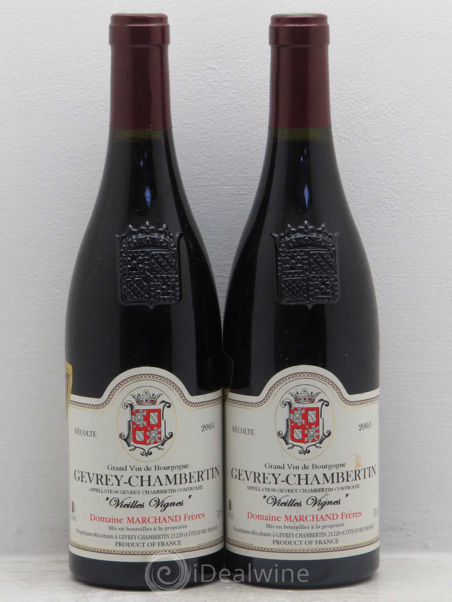 Gevrey-Chambertin VV Marchand 2005 - Lot de 2 bouteilles - 0