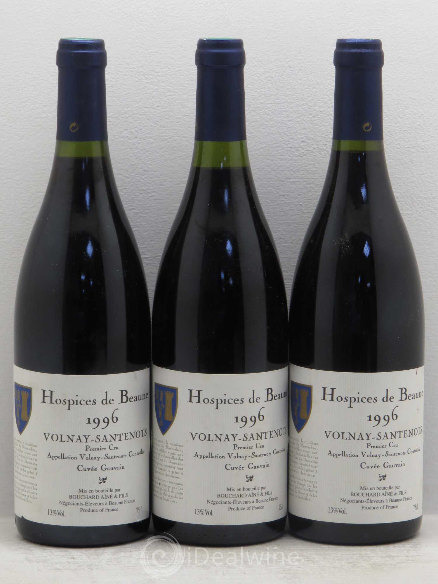 Volnay 1er Cru cuvée gauvin par bouchard 1996 - Posten von 3 Flaschen - 0