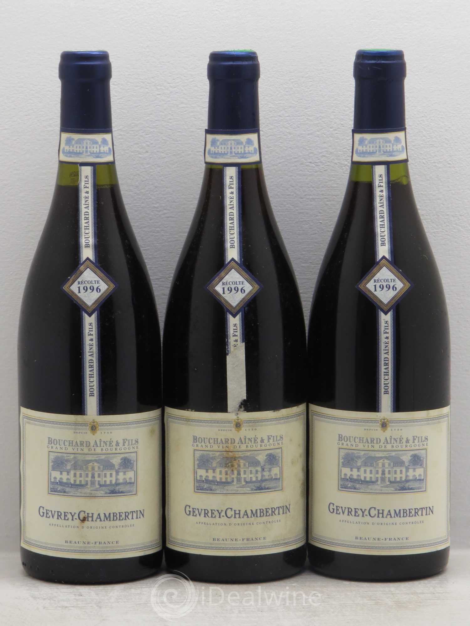 Gevrey-Chambertin domaine bouchard 1996 - Posten von 3 Flaschen - 0