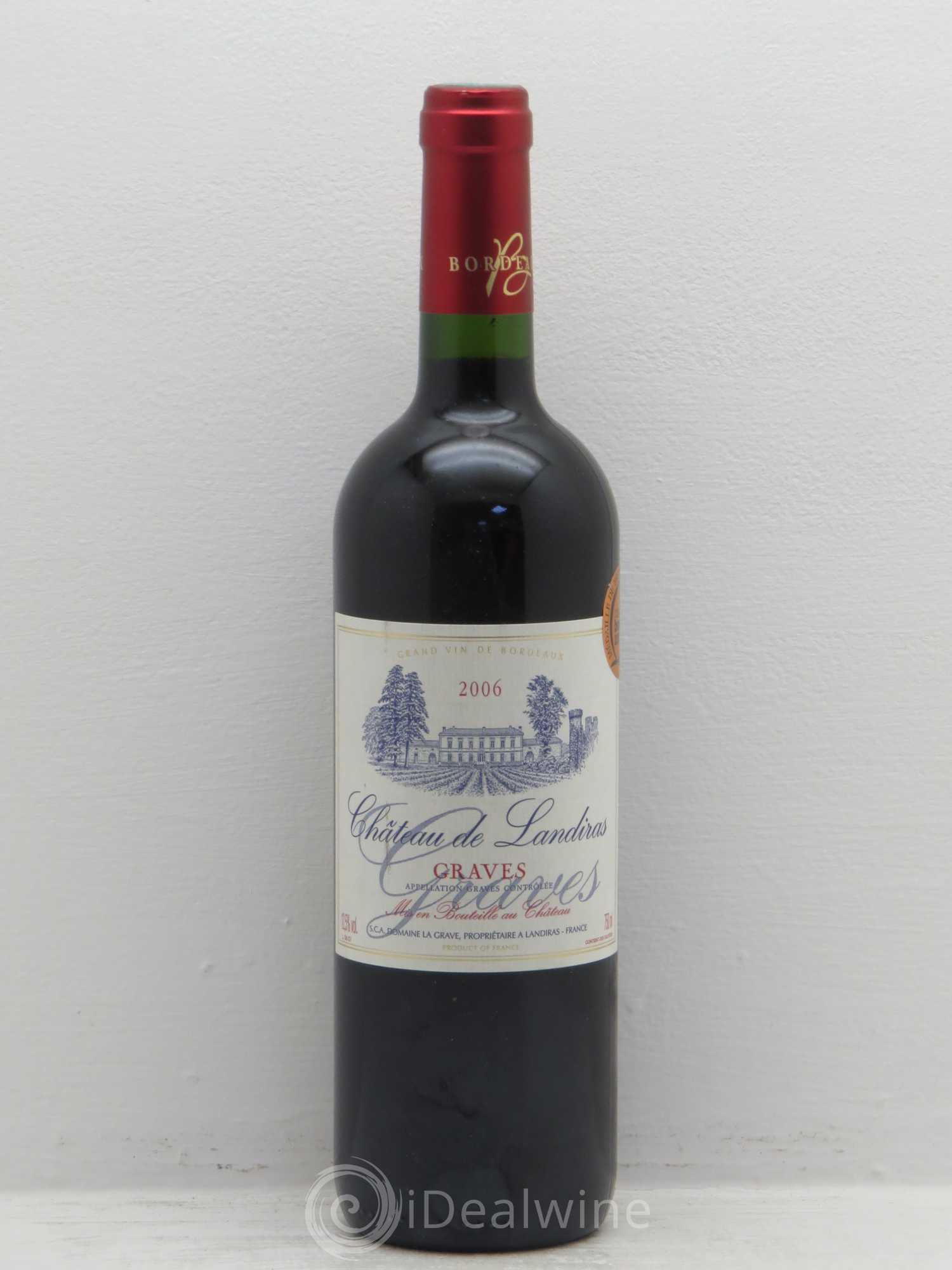 Graves Landiras 2006 - Lot de 6 bouteilles - 0
