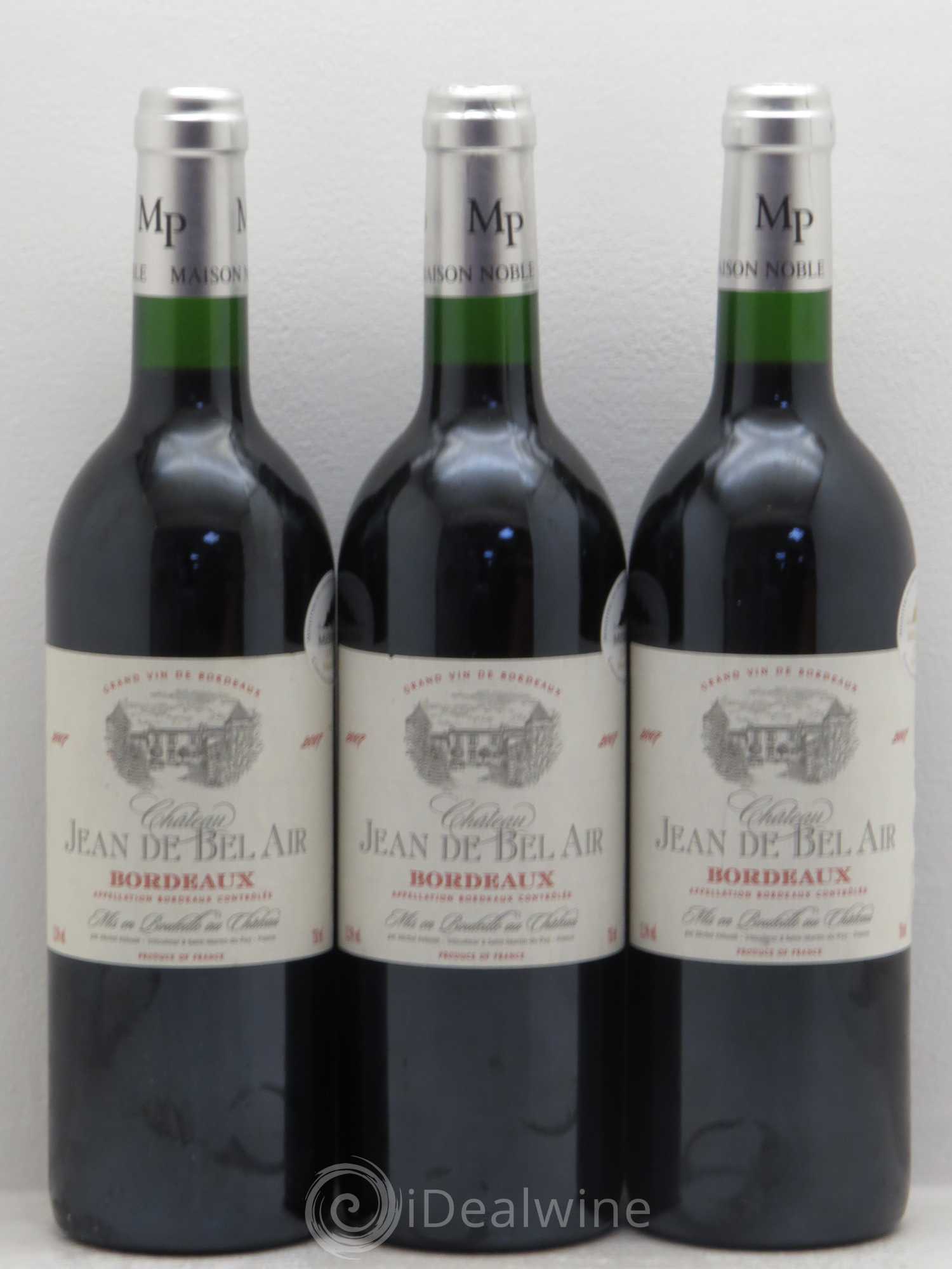 Bordeaux Jean de bel air 2007 - Posten von 3 Flaschen - 0