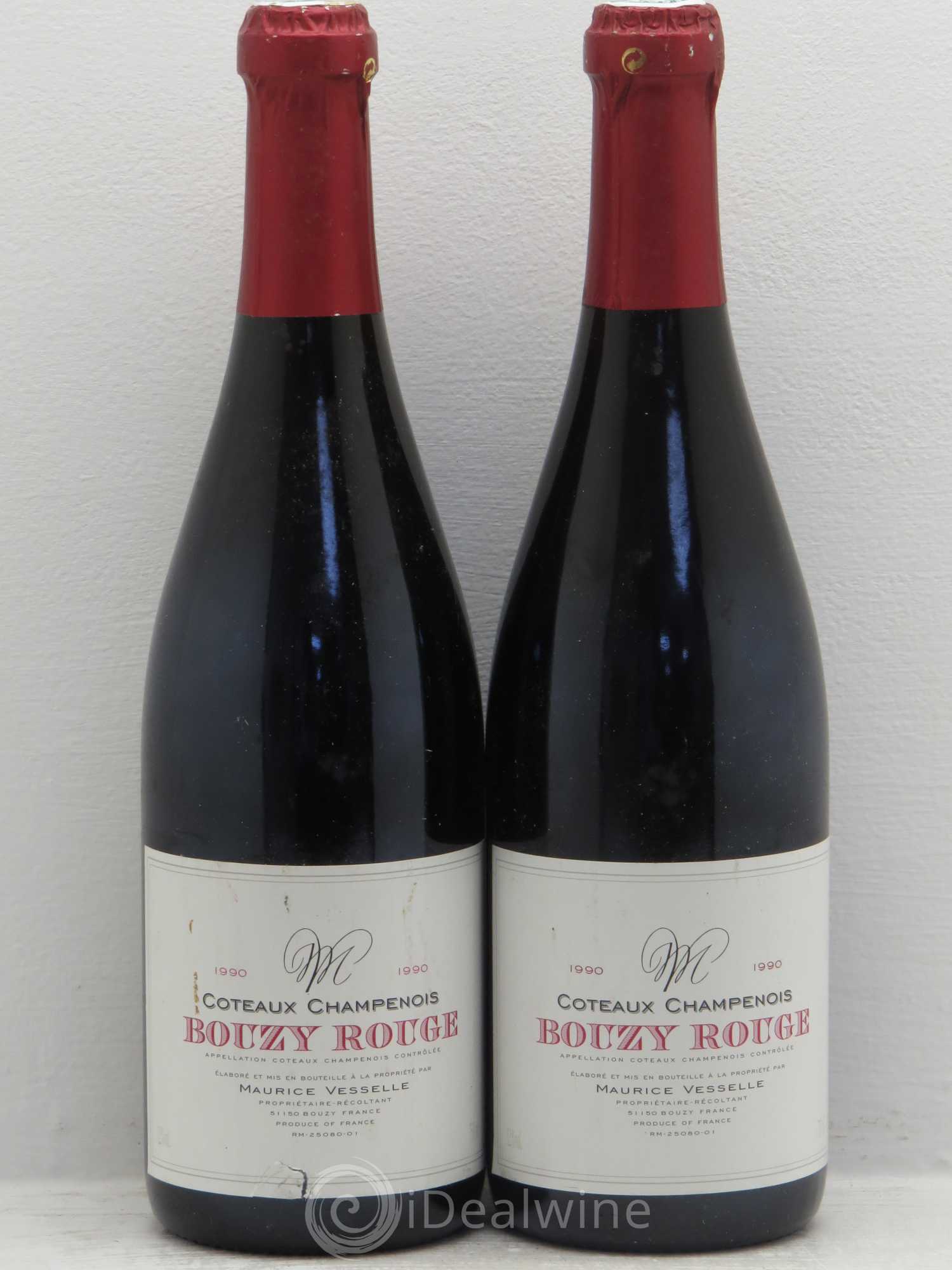 Coteaux Champenois Bouzy - Maurice Vesselle 1990 - Lot de 2 bouteilles - 0