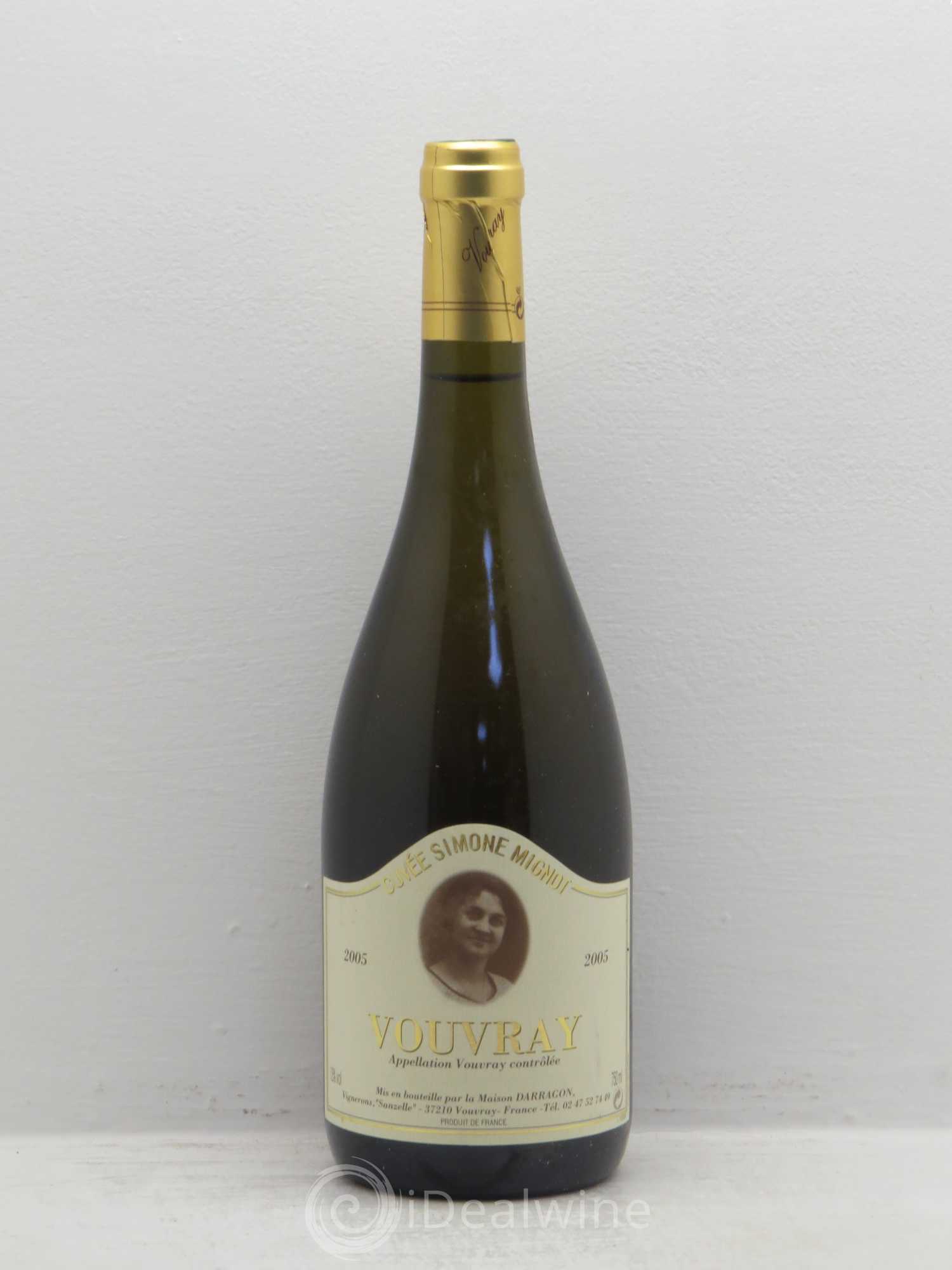 Vouvray Cuvée simone mignot Pierre Darragon 2005 - Lot de 1 bouteille - 0
