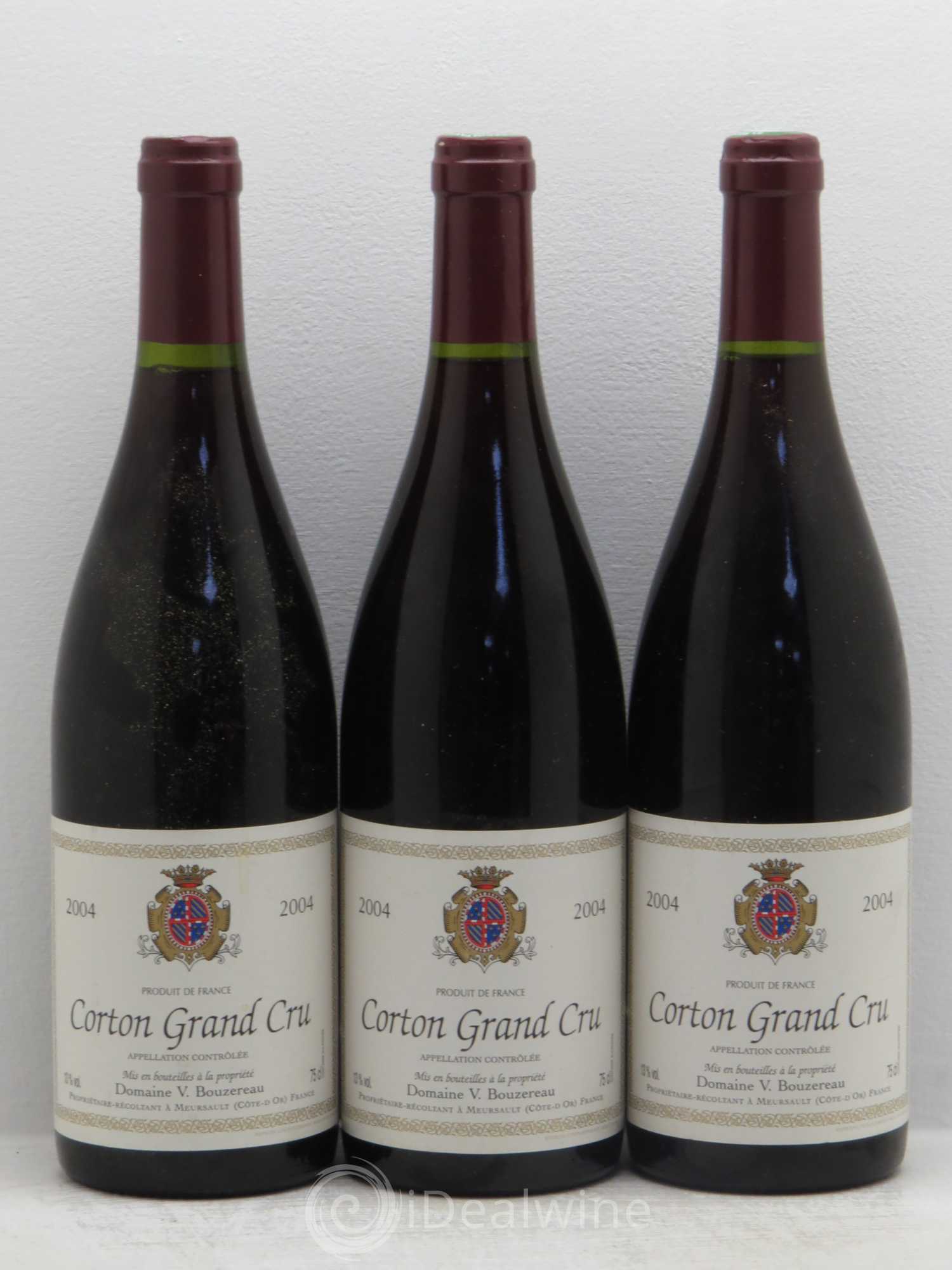 Corton Grand Cru V.Bouzereau 2004 - Lot de 3 bouteilles - 0