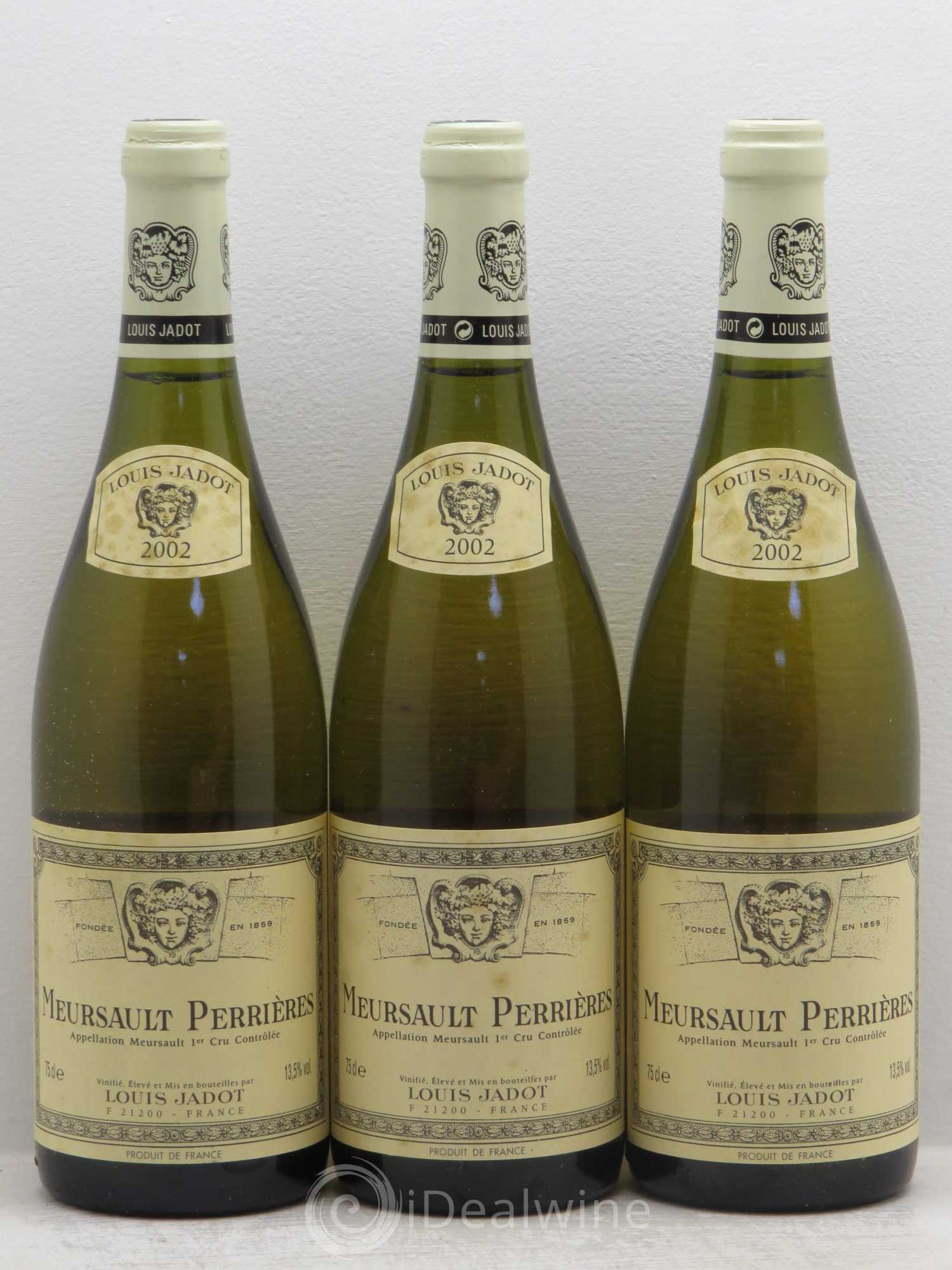 Meursault 1er Cru Perrières Domaine Louis Jadot 2002 - Lot de 3 bouteilles - 0