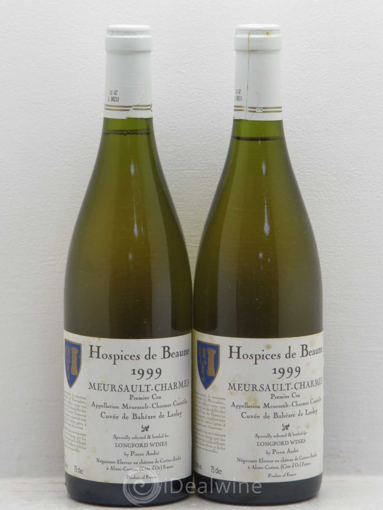 Meursault 1er Cru Cuvée lucie bahegne de launay 1999 - Posten von 2 Flaschen - 0