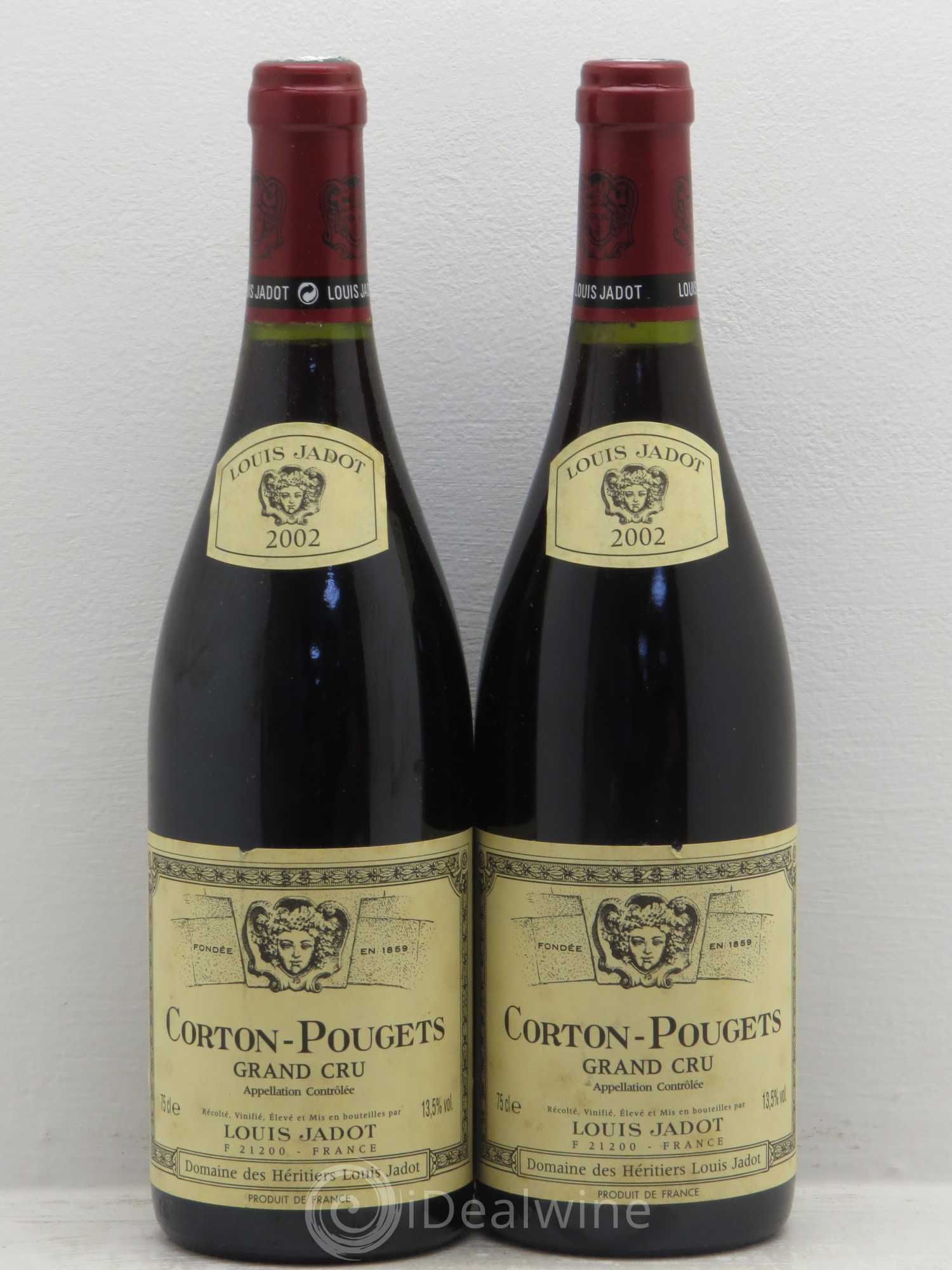 Corton Grand Cru Pougets Maison Louis Jadot 2002 - Lot de 2 bouteilles - 0