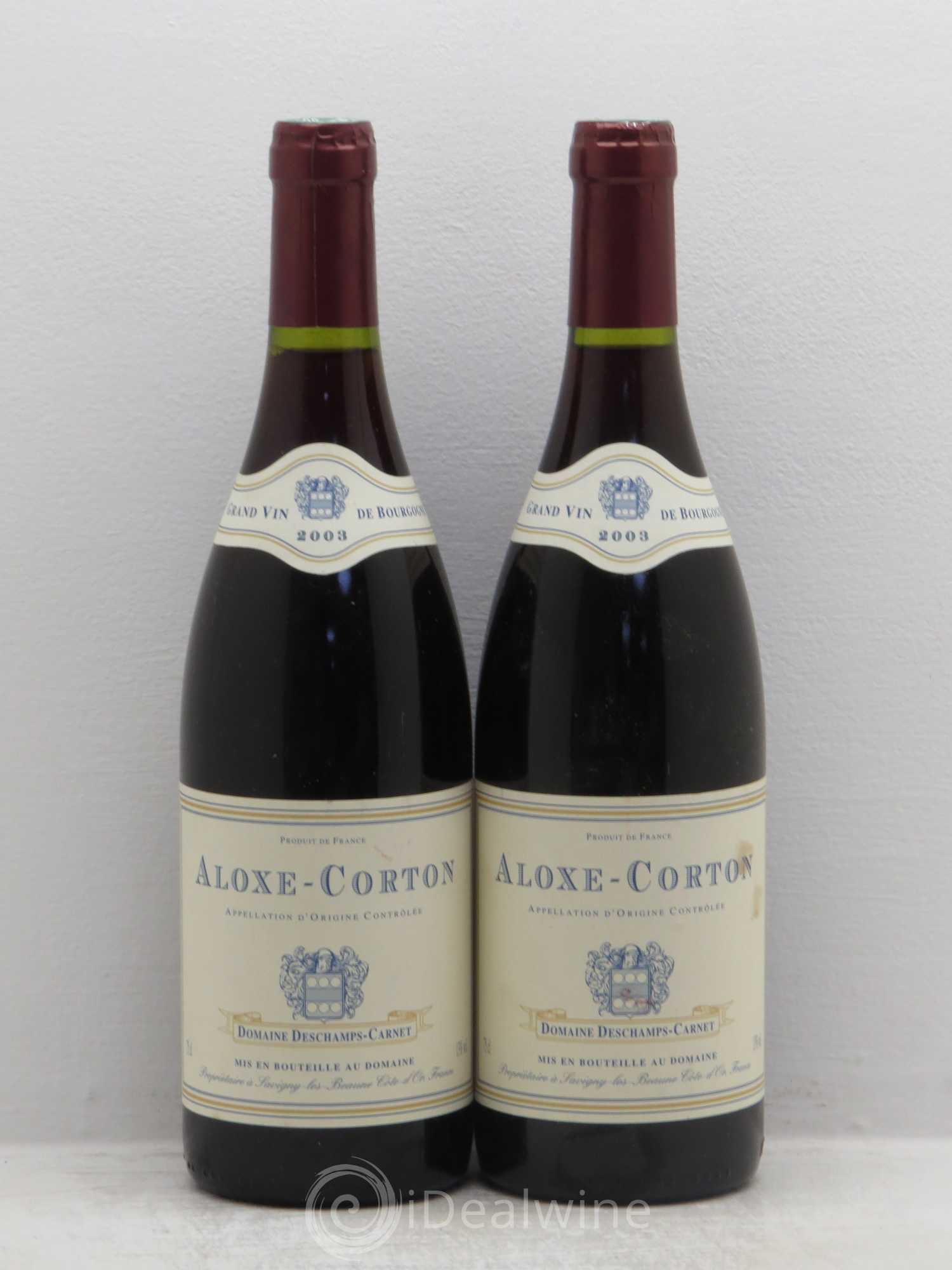 Aloxe-Corton Deschamps carnet 2003 - Posten von 2 Flaschen - 0