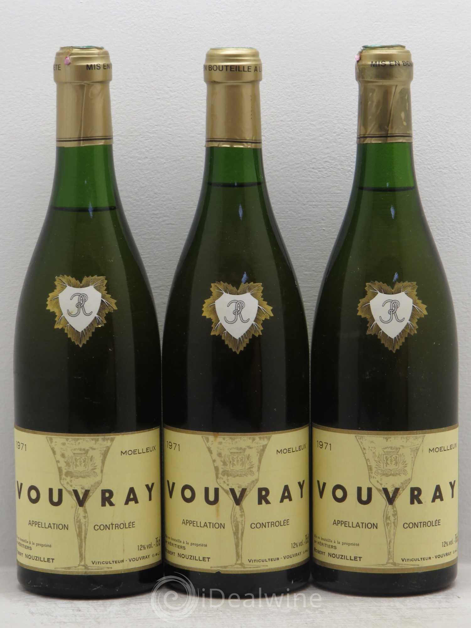 Vouvray Robert Nouzillet 1971 - Lotto di 3 bottiglie - 0