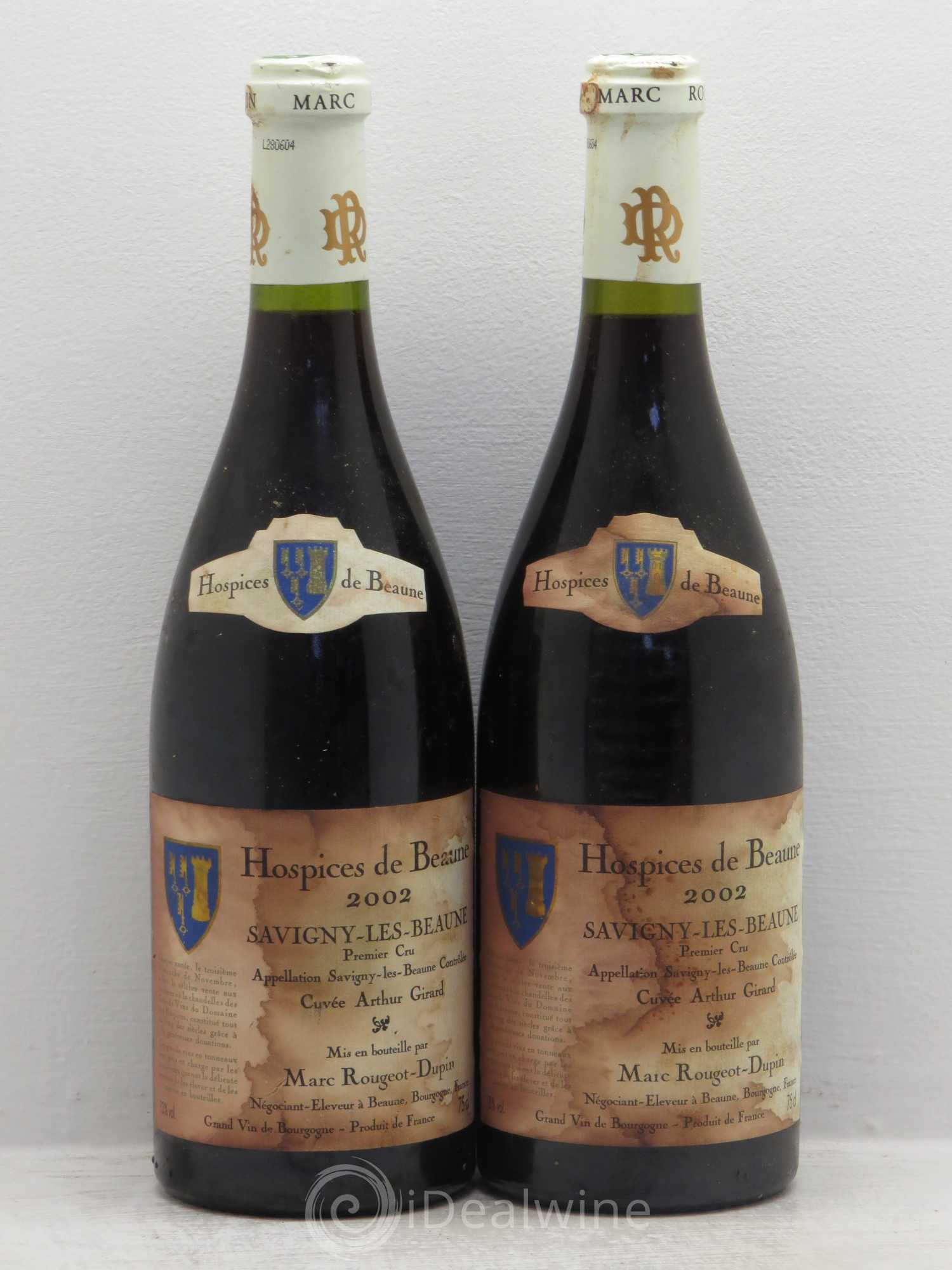 Savigny-lès-Beaune Cuvée Athur girard par Rougeot dupin 2002 - Posten von 2 Flaschen - 0