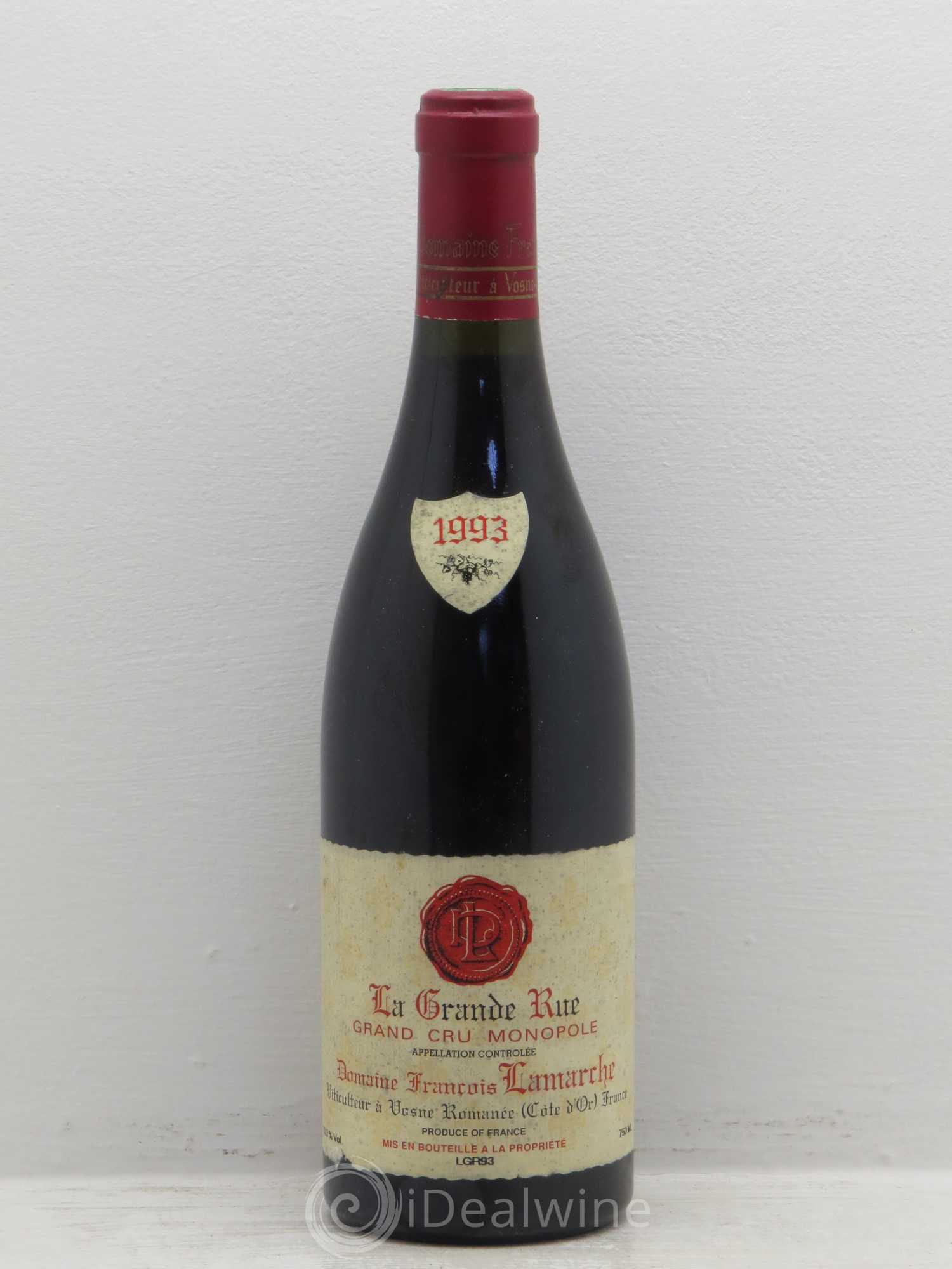 La Grande Rue Grand Cru Lamarche (Domaine) 1993 - Lot de 1 bouteille - 0
