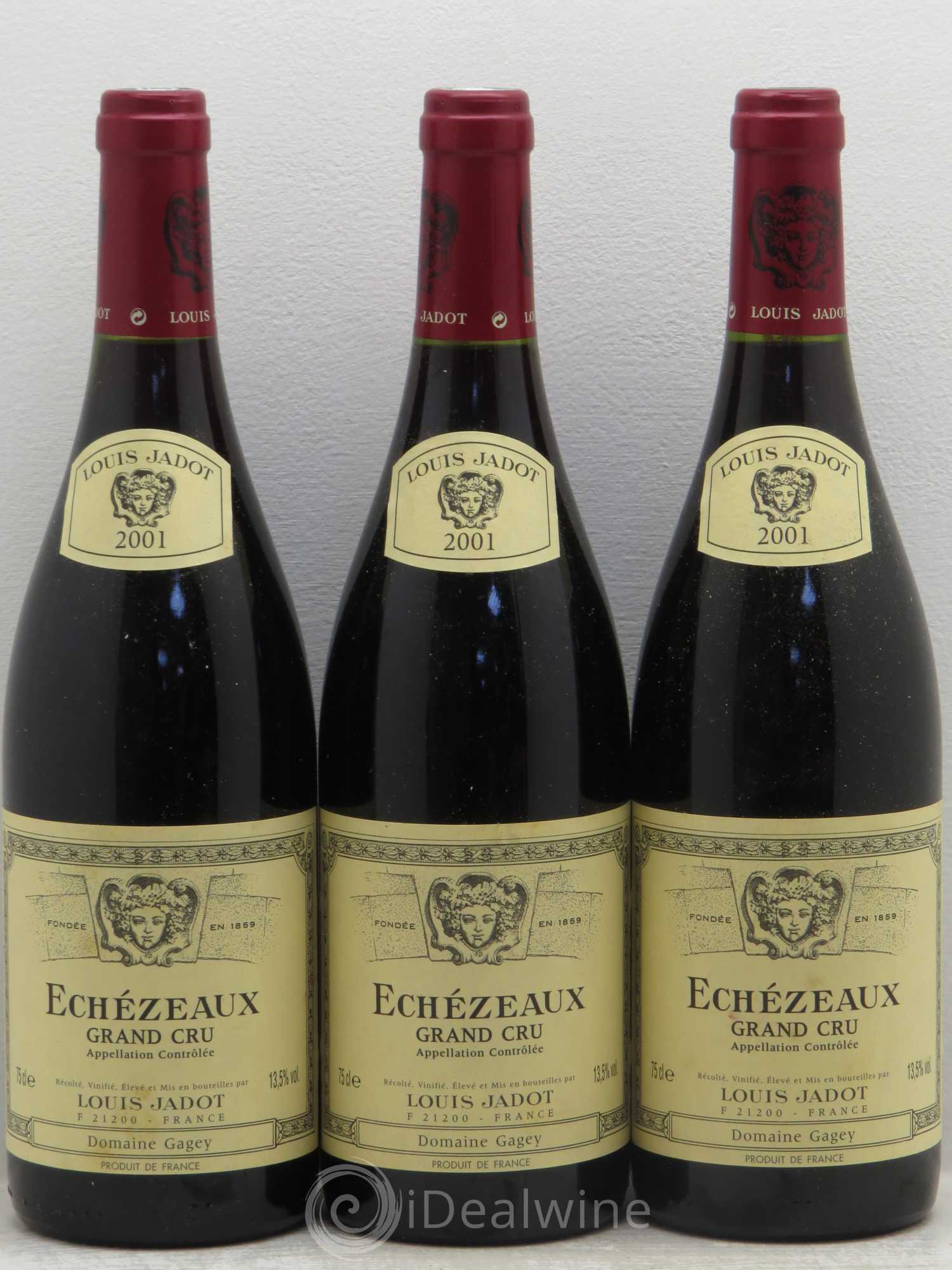 Echezeaux Grand Cru Jadot 2001 - Lot de 3 bouteilles - 0