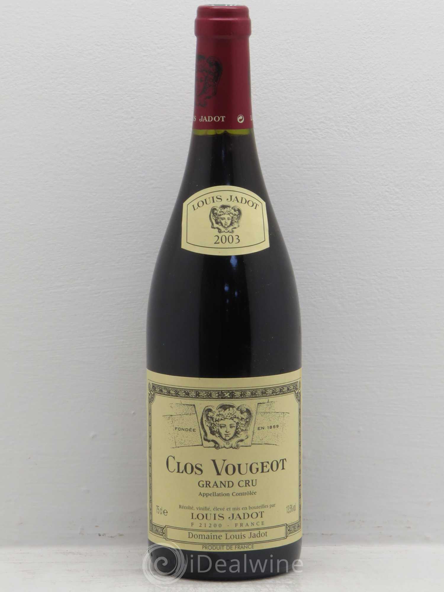 Clos de Vougeot Grand Cru Louis Jadot (Domaine) 2003 - Lot de 1 bouteille - 0